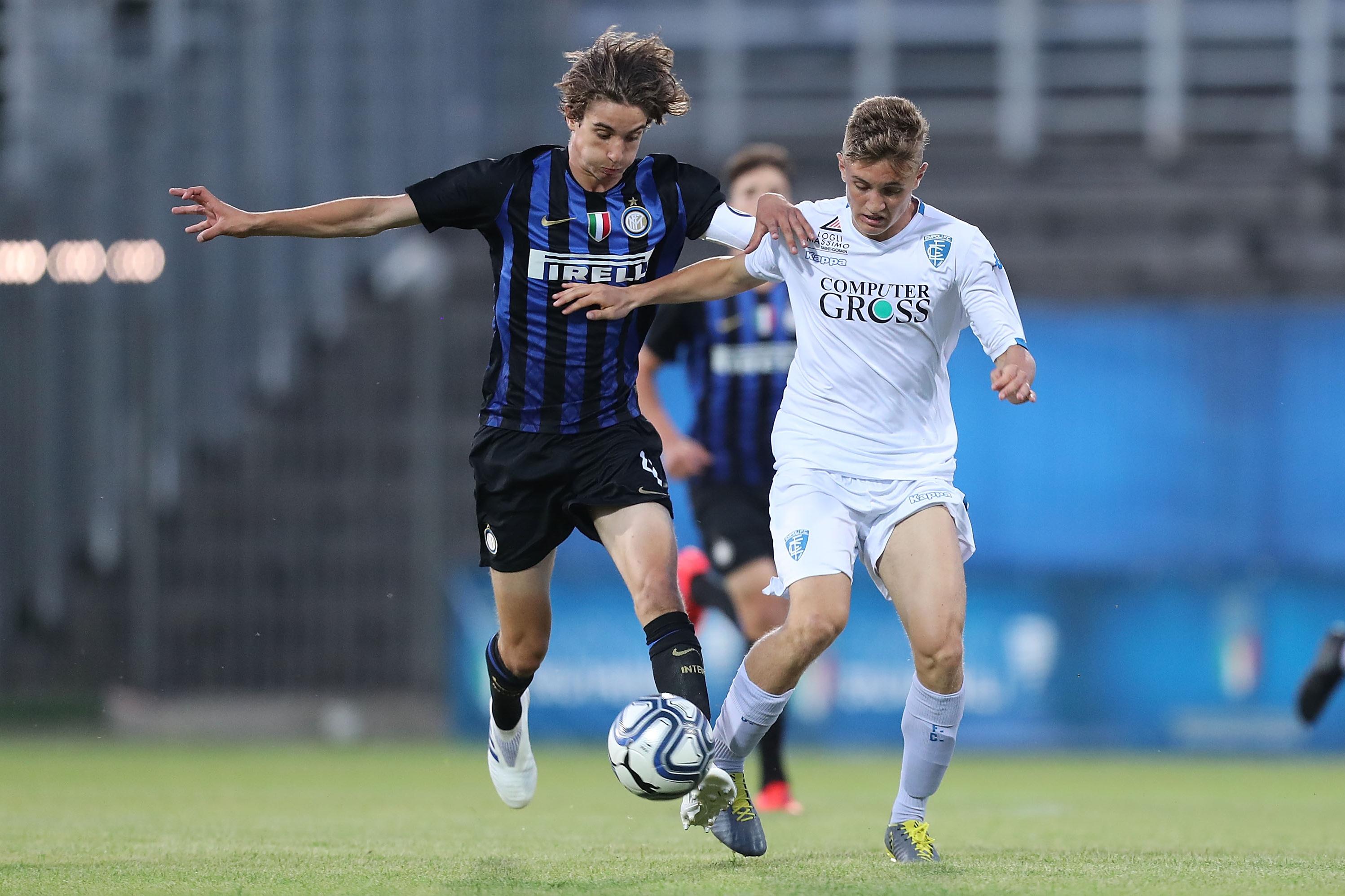during the Serie A & B Under 16 Playoff Final between FC Internazionale U16 v Empoli FC U16 at Stadio Bruno Benelli on June 15, 2019 in Ravenna, Italy.