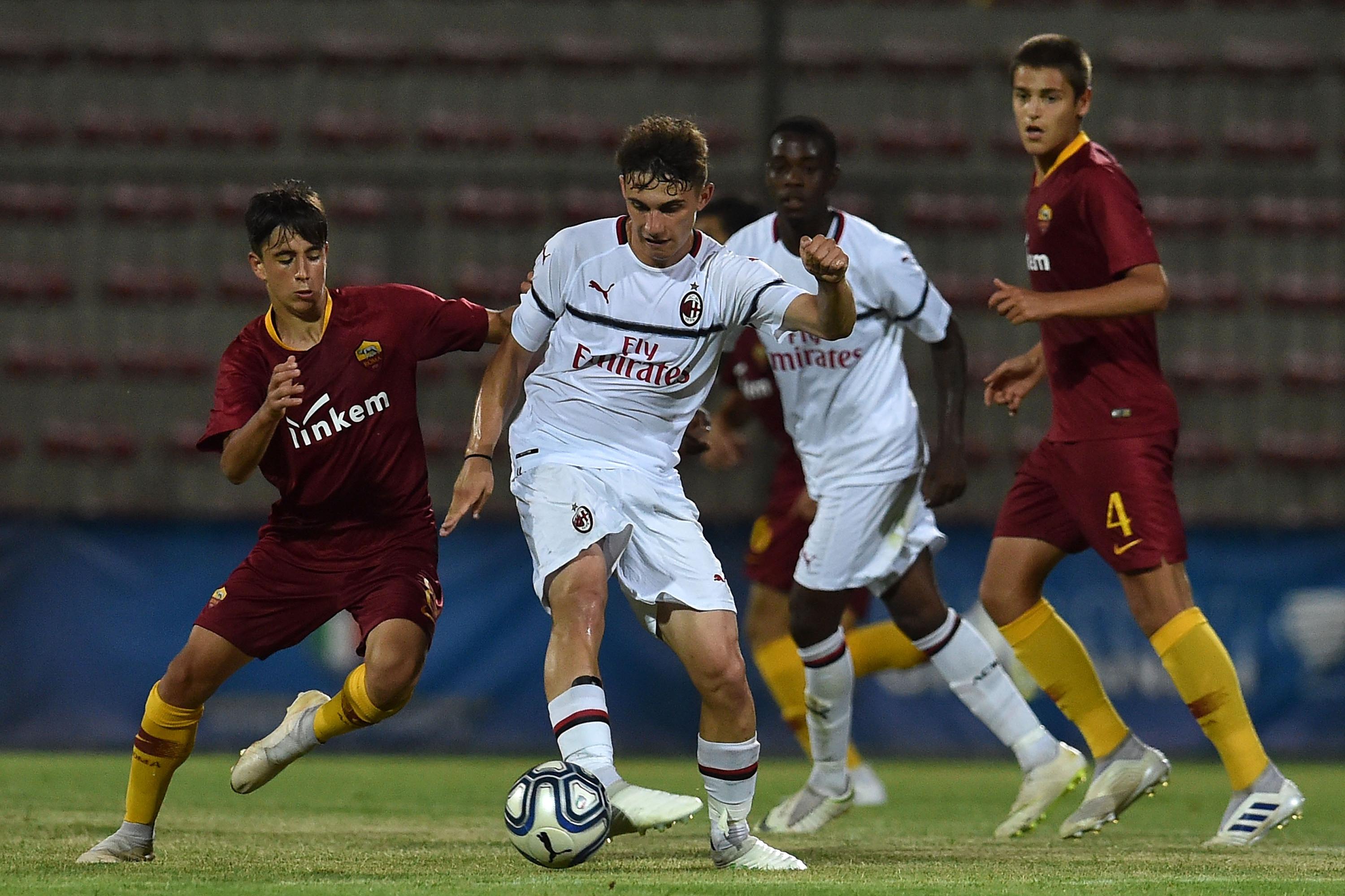 RAVENNA, ITALY - JUNE 13:  Photo Giuseppe Bellini-Getty Images for FIGC during the Serie A & B Under 15 Playoff Final between AC Milan U15 and AS Roma U15 at Stadio Bruno Benelli on June 13, 2019 in Ravenna, Italy.  (Photo by Giuseppe Bellini/Getty Images)