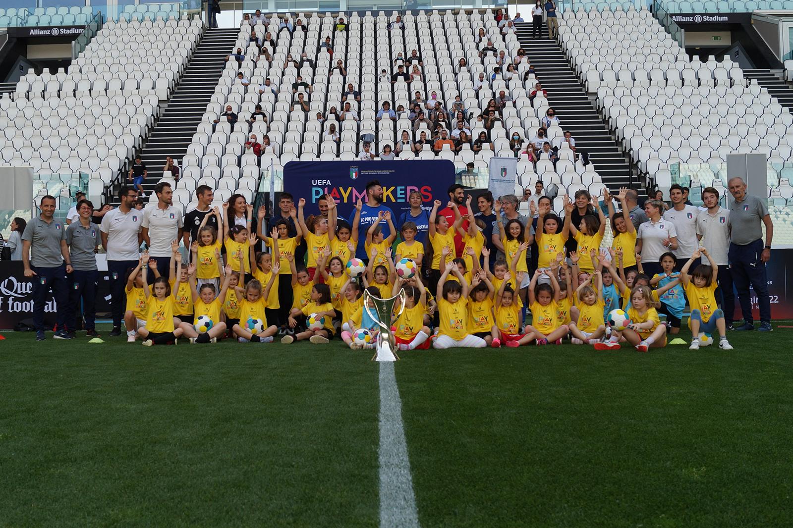 All'Allianz Stadium di Torino 80 bambine coinvolte nelle attività di Playmakers