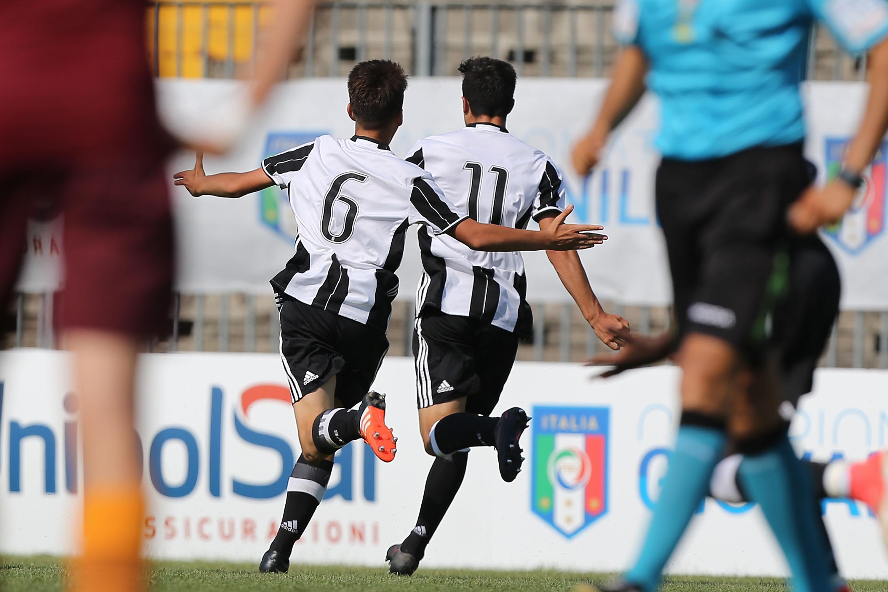 during the U15 Serie A Semifinal match between AS Roma and Juventus FC on June 13, 2017 in Forli, Italy.
