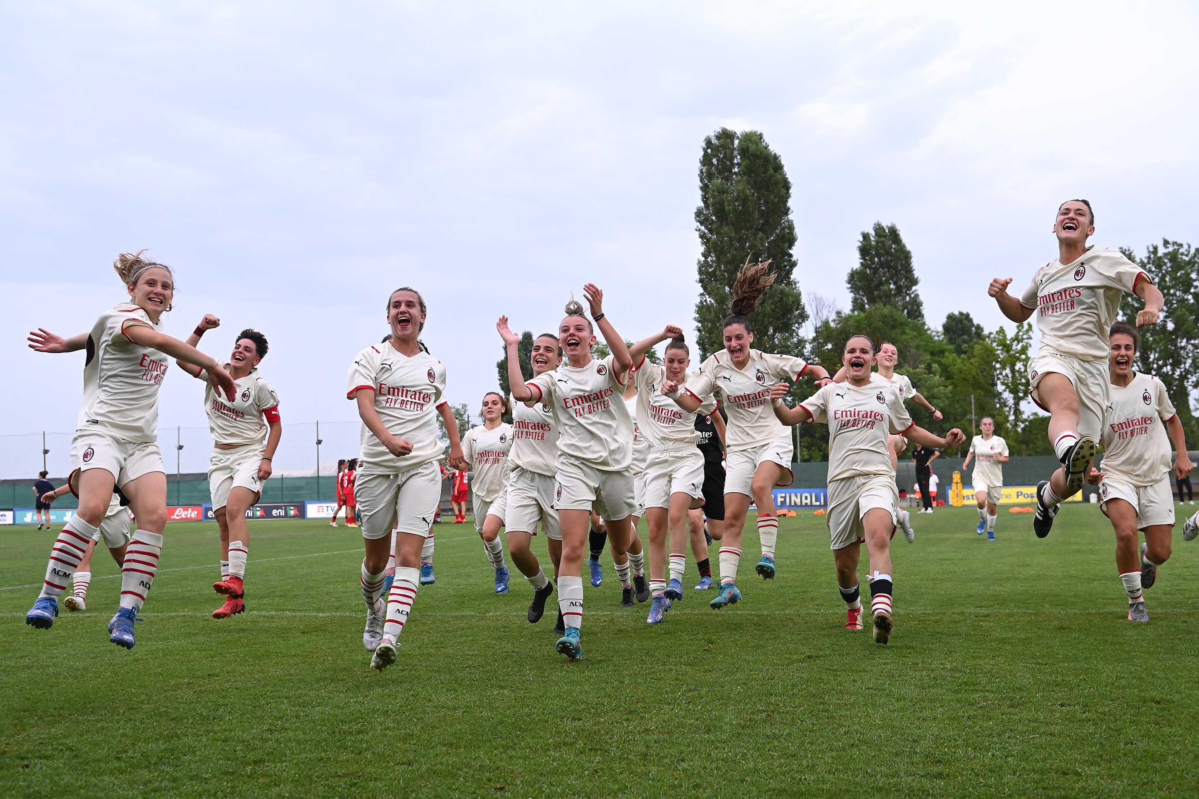 CESENA, ITALY - JUNE 28: during the Women U17 Semifinal match between AC Milan and Sport Pink Time on June 28, 2022 in Cesena, Italy. (Photo by Alessandro Sabattini/Getty Images)