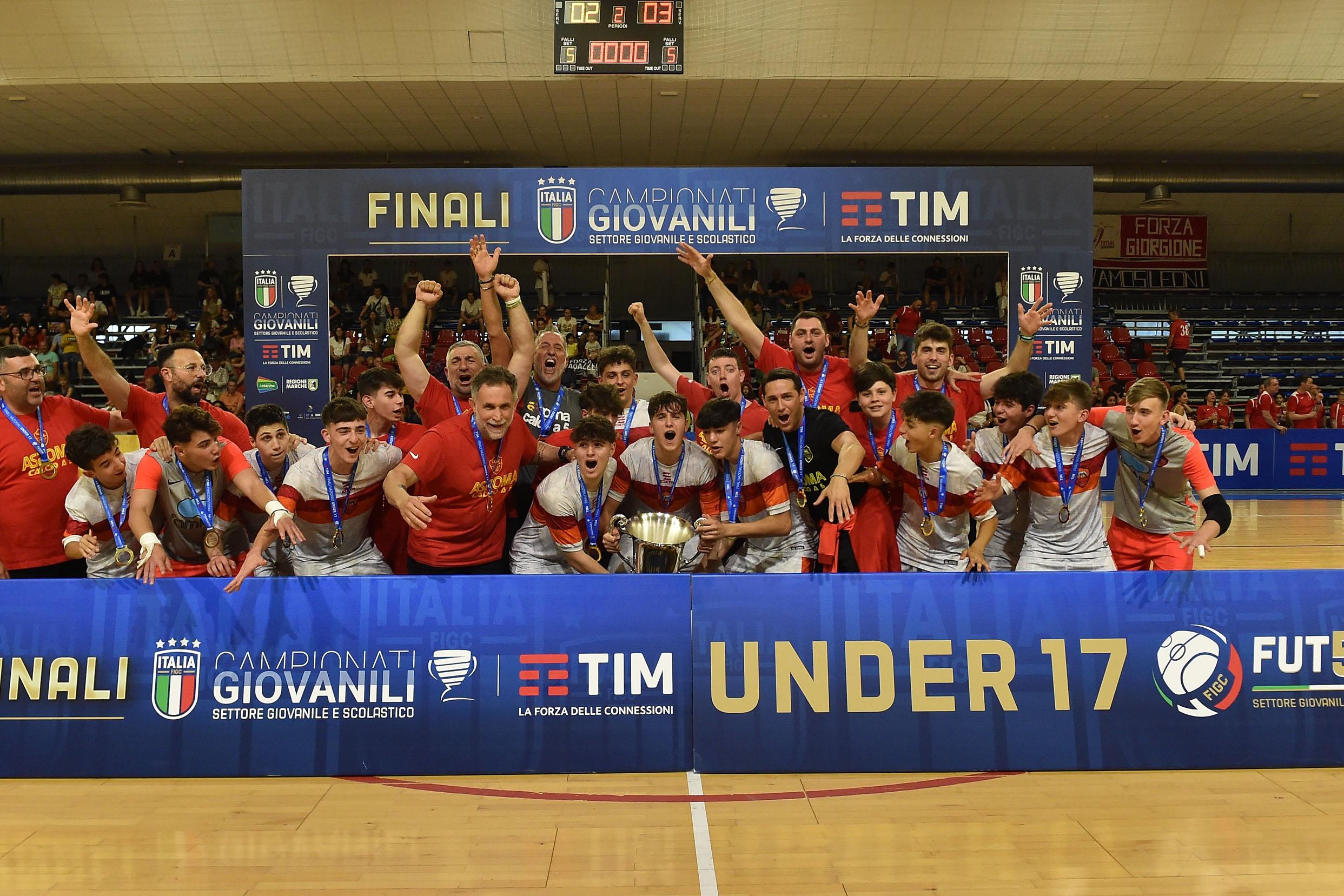 Under 17 futsal, la Roma è campione d’Italia, in Under 15 trionfa la Segato