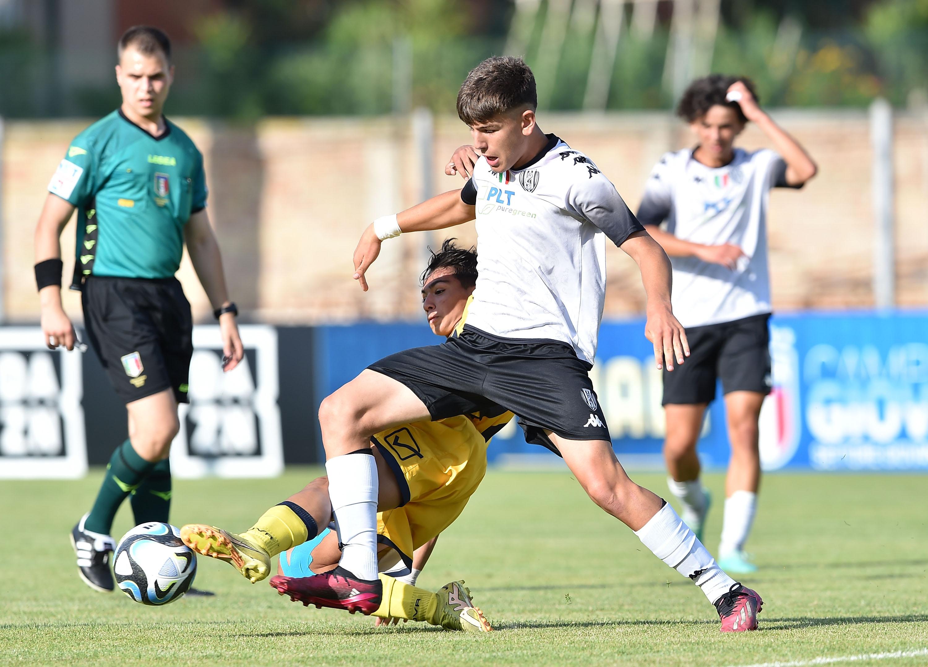 TOLENTINO, ITALY - JUNE 19: during the Serie C U15 Final match between Cesena and Juve Stabia on June 19, 2023 in Tolentino, Italy. (Photo by Giuseppe Bellini/Getty Images)