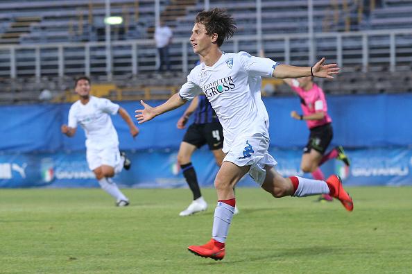 RAVENNA, ITALY - JUNE 15: Tommaso Baldanzi of Empoli FC U16 celebrates after scoring a goal during the Serie A & B Under 16 Playoff Final between FC Internazionale U16 v Empoli FC U16 at Stadio Bruno Benelli on June 15, 2019 in Ravenna, Italy. (Photo by Gabriele Maltinti/Getty Images)