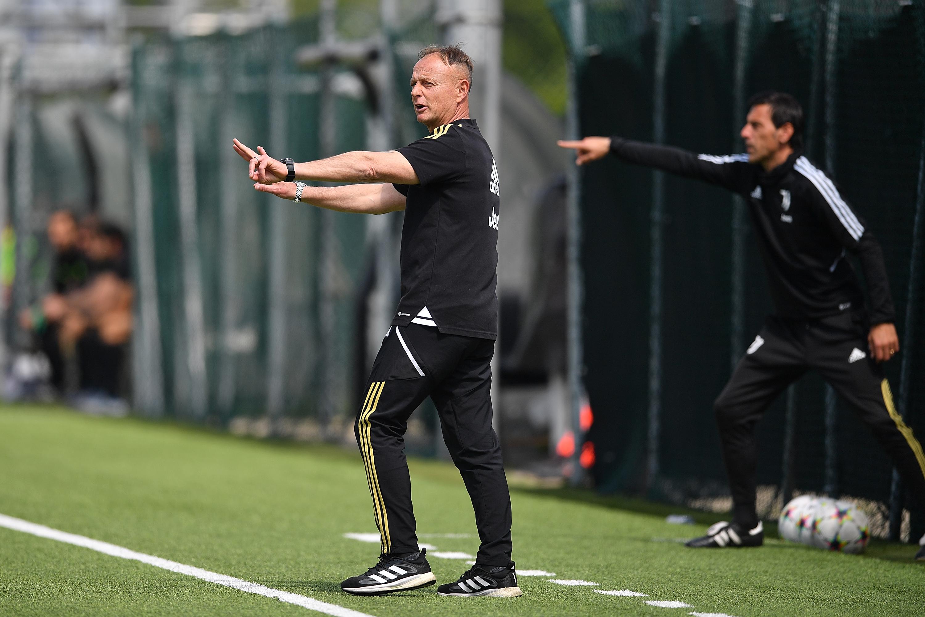 VINOVO, ITALY - APRIL 23: Roberto Benesperi during the match between Juventus U15 and Torino U15 at Juventus Center Vinovo on April 23, 2023 in Vinovo, Italy. (Photo by Valerio Pennicino - Juventus FC/Juventus FC via Getty Images)