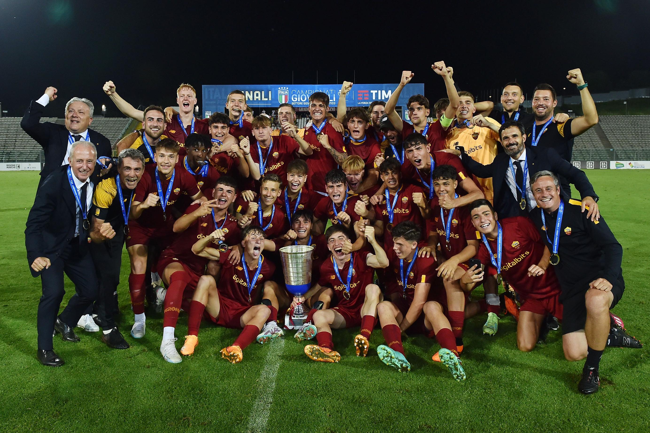 Under 17 Serie A e B, la Roma batte 2-1 l’Inter in rimonta ed è campione d’Italia. Decisivo ancora Nardozi, come un anno fa in U16