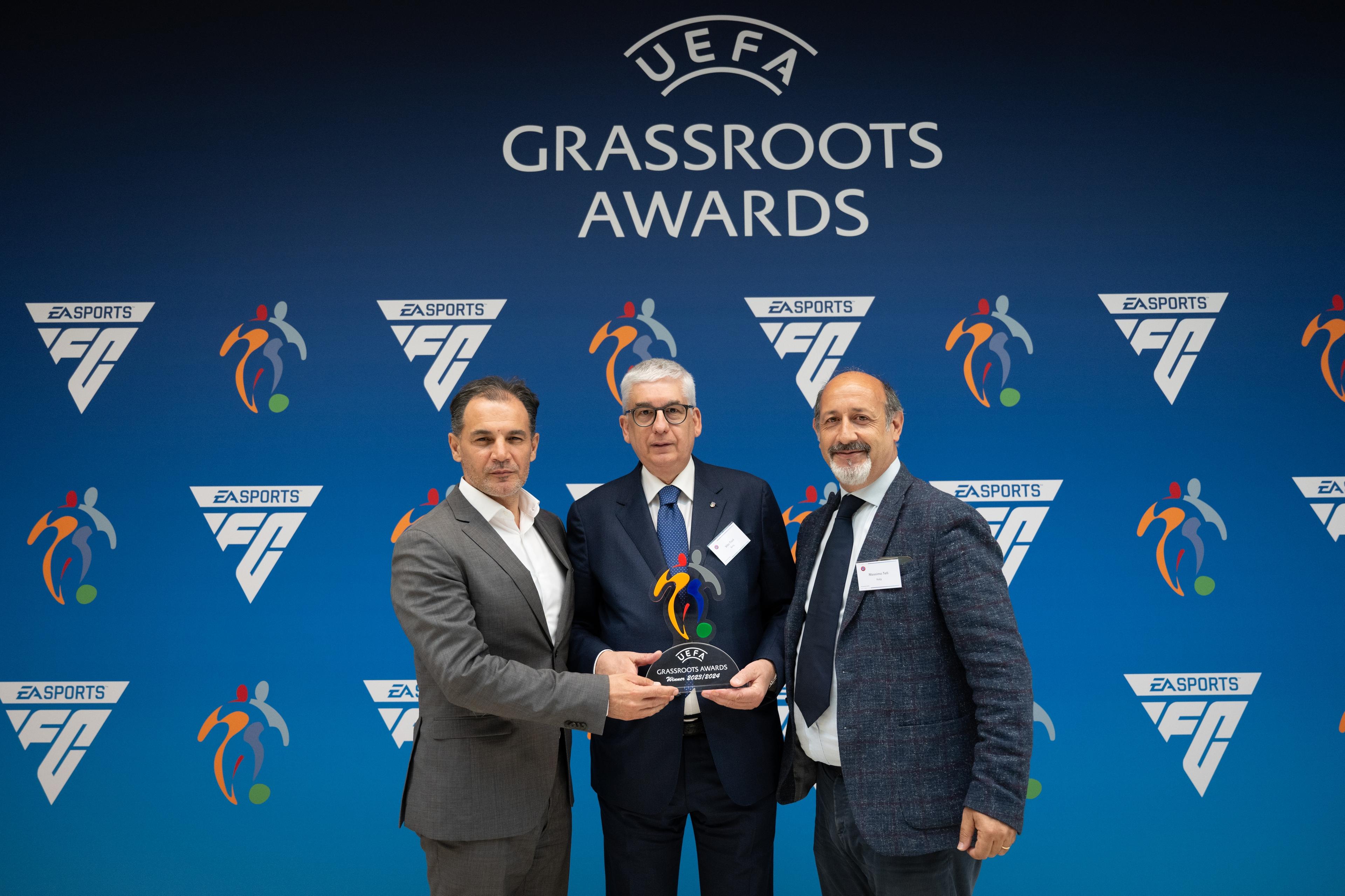 NYON, SWITZERLAND - APRIL 17: UEFA Grassroots Awards Ceremony 2024, at the UEFA Headquarters, The House of the European Football, on April 17, 2024 in Nyon, Switzerland (Photo by Kristian Skeie - UEFA/UEFA via Getty Images)