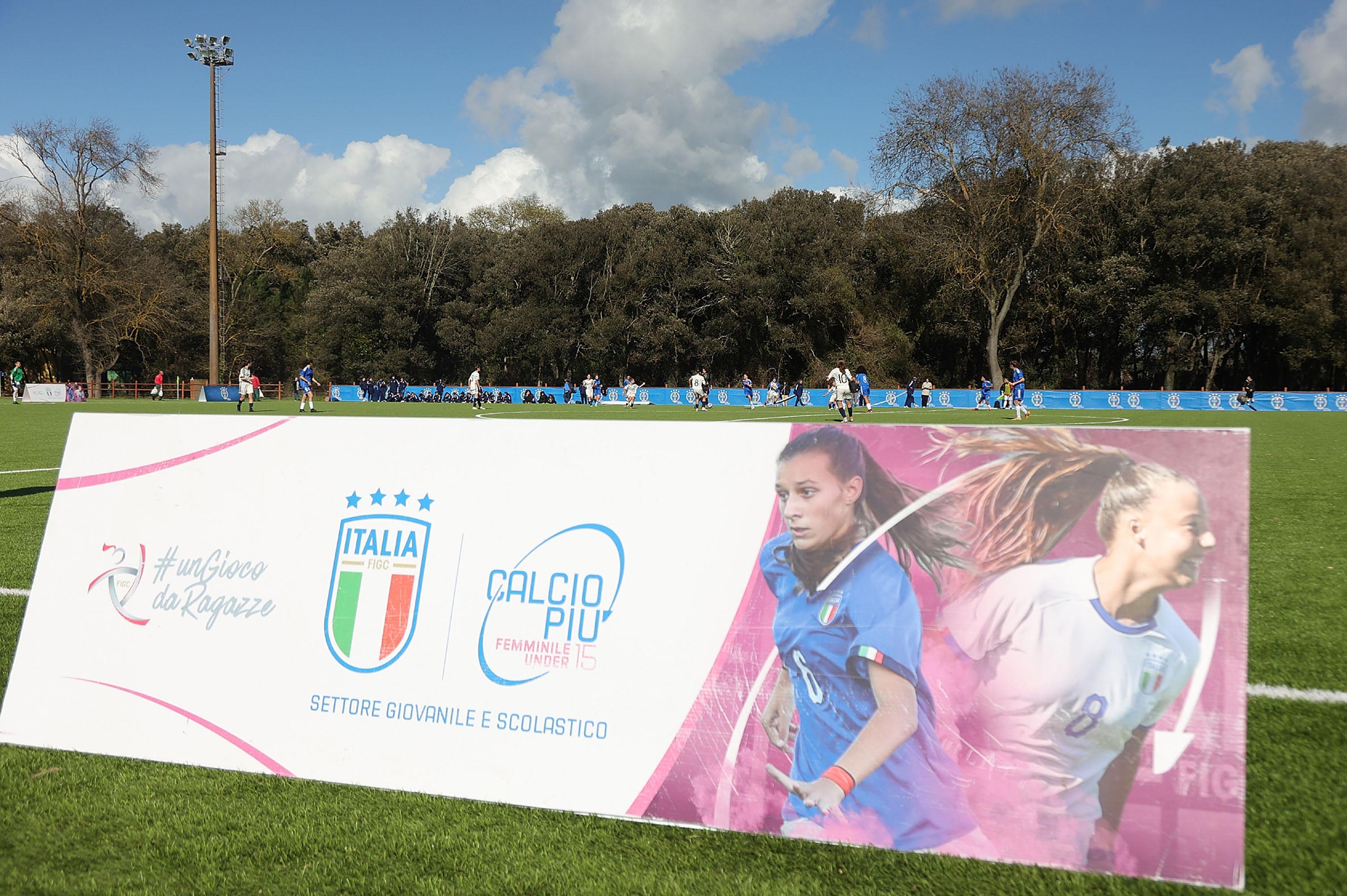 TIRRENIA, ITALY - MARCH 27: General view match-1 during the 27/03/2024 FIGC 'Torneo Selezioni Territoriali Calcio' Event on March 27, 2024 in Tirrenia, Italy. (Photo by Gabriele Maltinti/Getty Images)