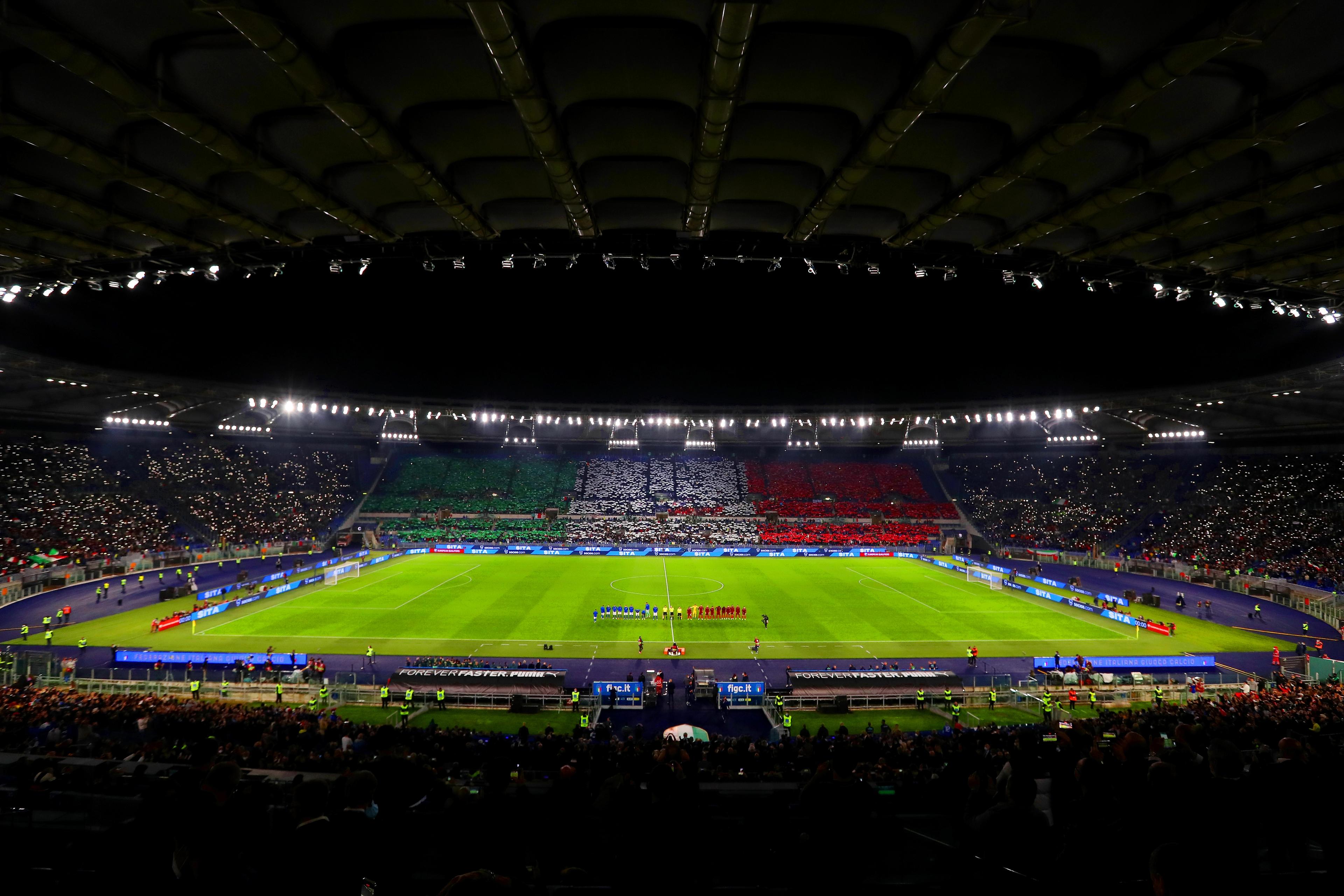 ROME, ITALY - NOVEMBER 12:  The 2022 FIFA World Cup Qualifier match between Italy and Switzerland at Stadio Olimpico on November 12, 2021 in Rome, Italy.  (Photo by Paolo Bruno/Getty Images)