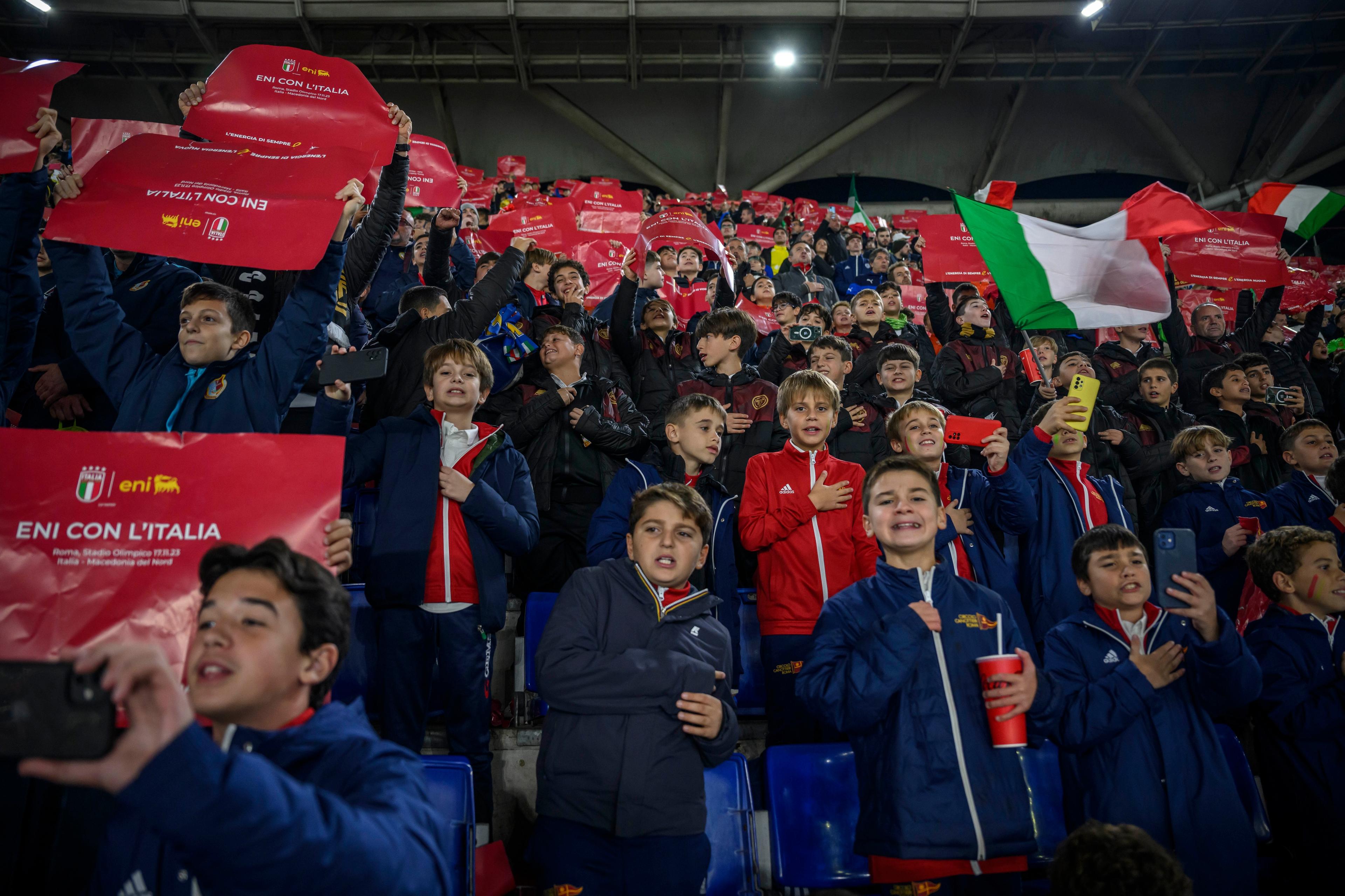 ROME, ITALY - NOVEMBER 17: <> during the UEFA EURO 2024 European qualifier match between Italy and North Macedonia at Stadio Olimpico on November 17, 2023 in Rome, Italy. (Photo by Antonio Masiello/Getty Images)