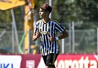ORBASSANO, ITALY - SEPTEMBER 24: Filippo Bellino of Juventus U17 during the match between Torino u17 v Juventus U17 on September 24, 2023 in Orbassano, Italy. (Photo by Stefano Guidi/Juventus FC via Getty Images)
