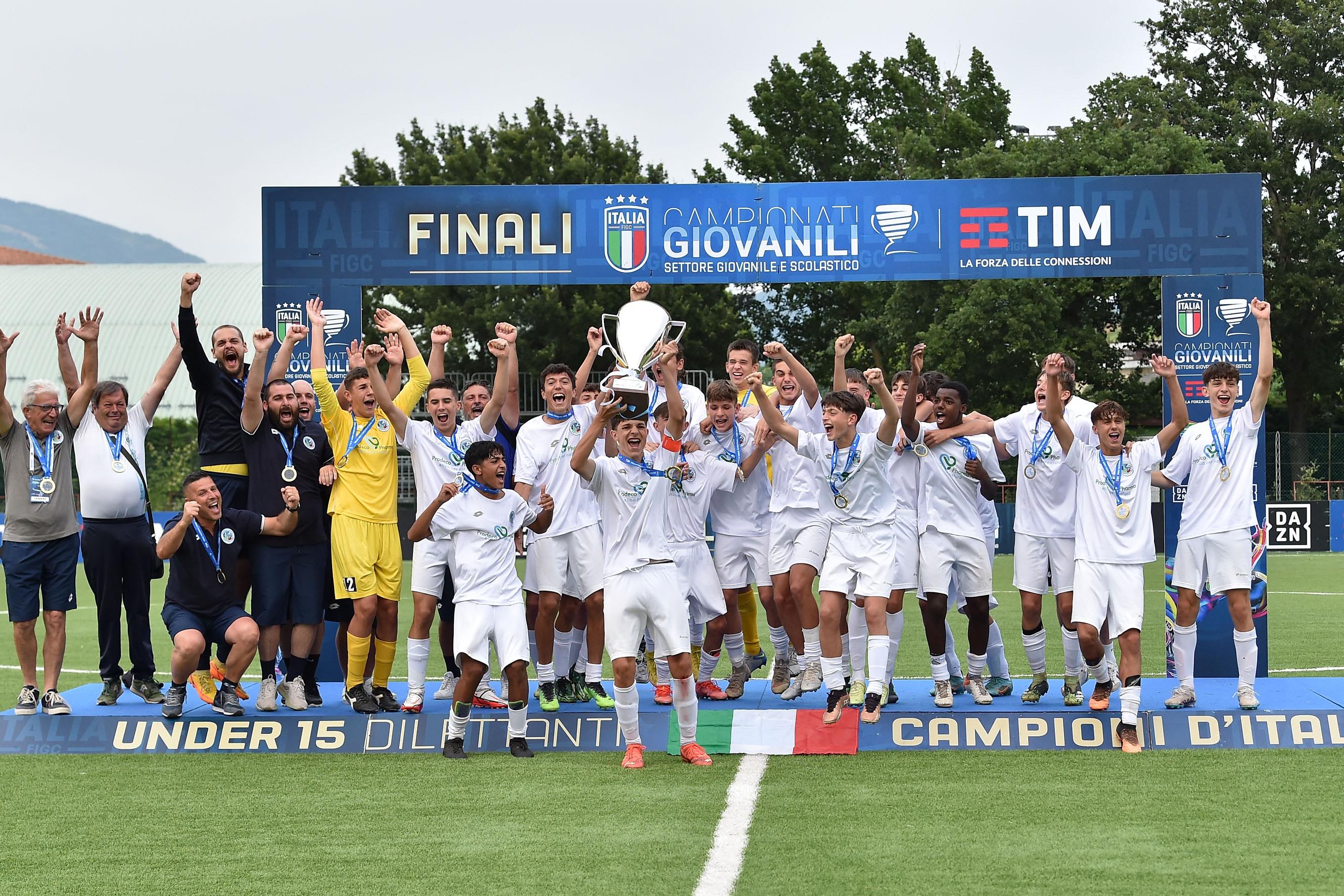Under 15 Dilettanti, Montebelluna campione con l'1-0 al Grifone: decisivo Rossi