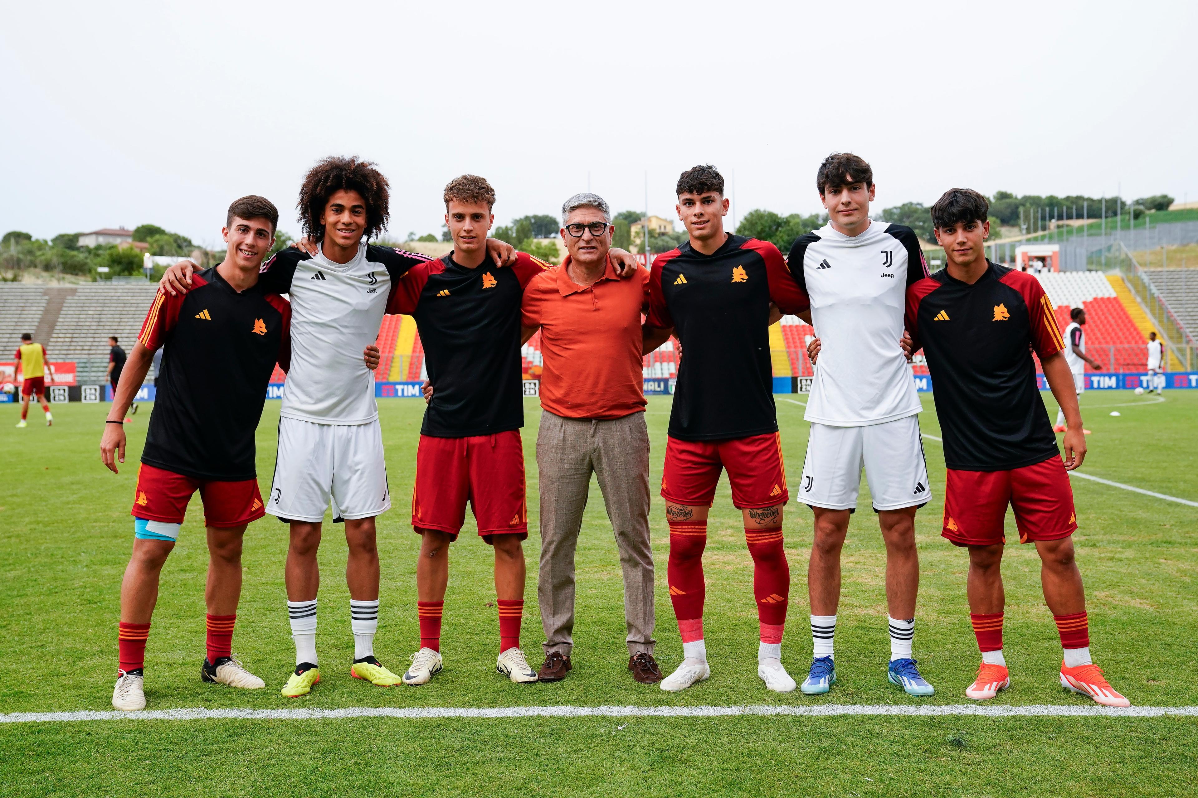 ANCONA, ITALY - JUNE 19: <> during the Serie A & B U17 Semi-final match between AS Roma and Juventus at Del Conero Stadium on June 19, 2024 in Ancona, Italy. (Photo by Danilo Di Giovanni/Getty Images)