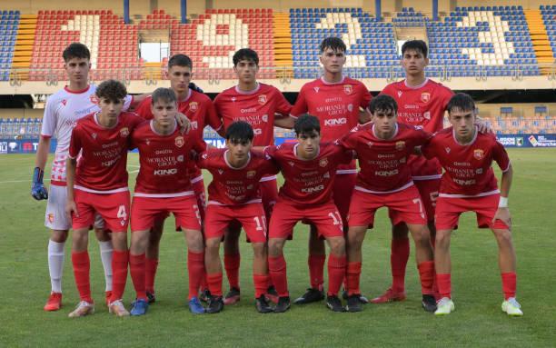 SAN BENEDETTO DEL TRONTO, ITALY - JUNE 18: Team of Ancona prior the U17 Serie C Final match between Ancona and Renate at Stadio Riviera delle Palme on June 18, 2024 in San Benedetto del Tronto, Italy. (Photo by Giuseppe Bellini/Getty Images)