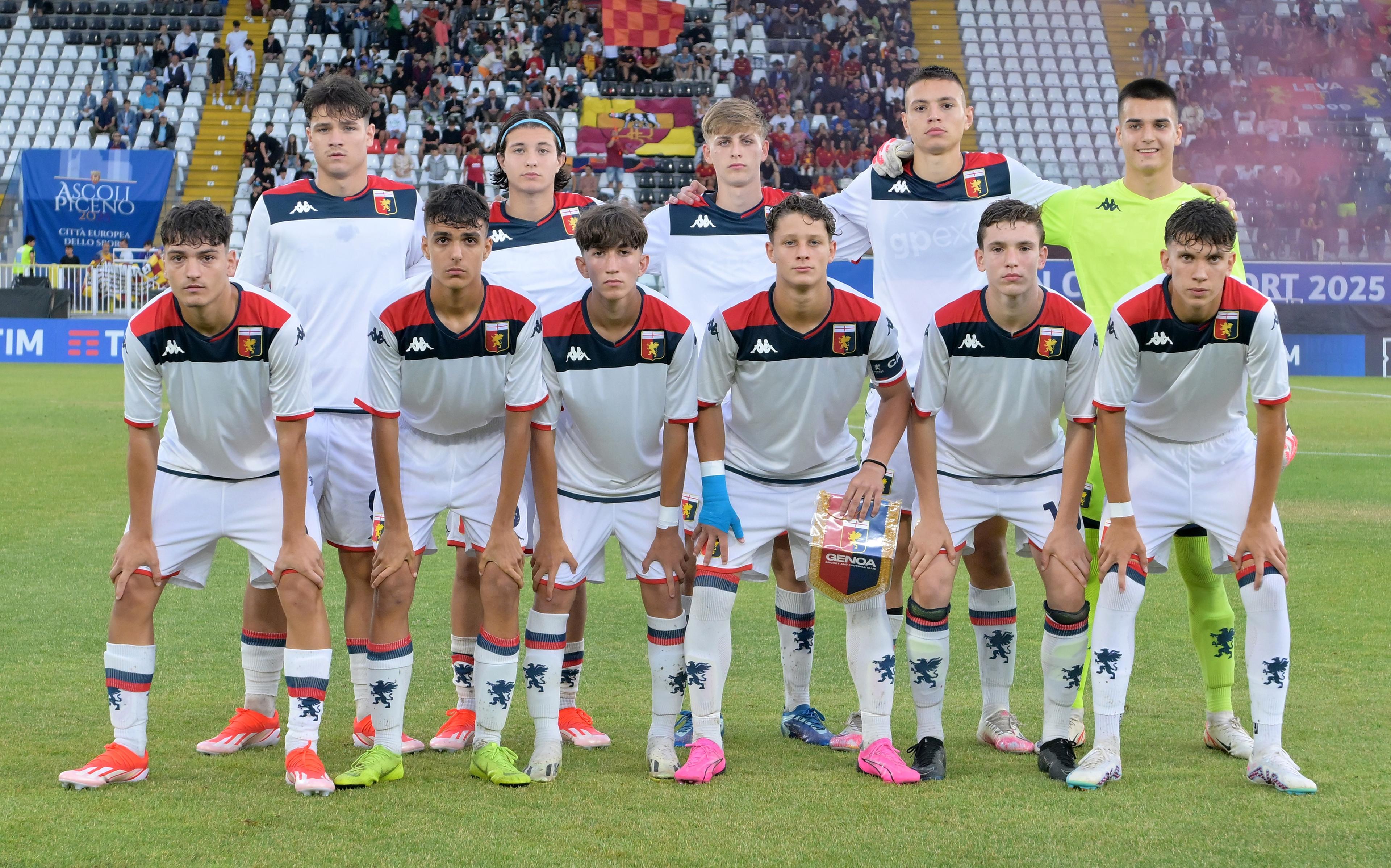 ASCOLI PICENO, ITALY - JUNE 25: during the U15 Serie A e B Final match between AS Roma and Genoa at Stadio Cino e Lillo Del Duca on June 25, 2024 in Ascoli Piceno, Italy. (Photo by Giuseppe Bellini/Getty Images)