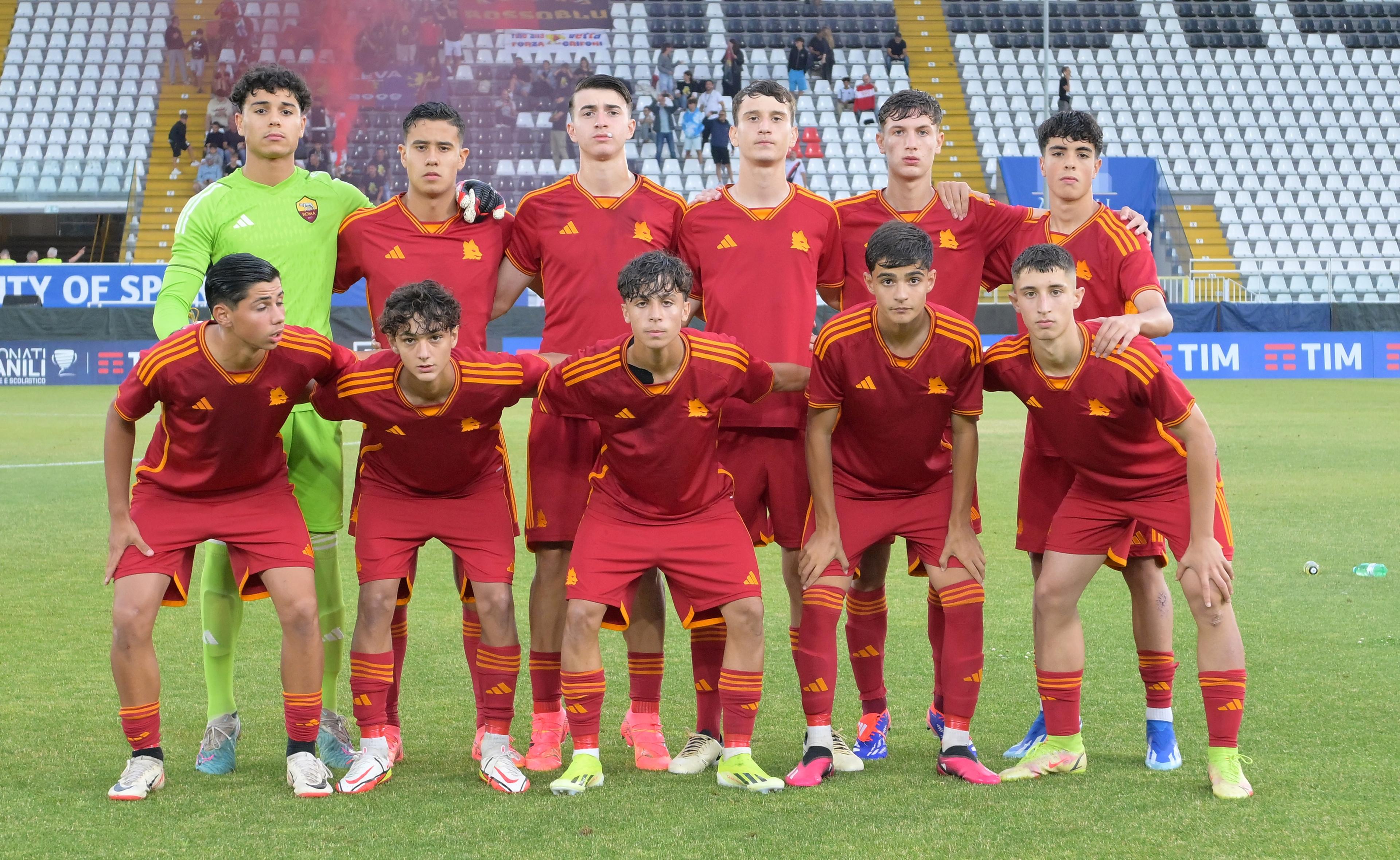 ASCOLI PICENO, ITALY - JUNE 25: during the U15 Serie A e B Final match between AS Roma and Genoa at Stadio Cino e Lillo Del Duca on June 25, 2024 in Ascoli Piceno, Italy. (Photo by Giuseppe Bellini/Getty Images)