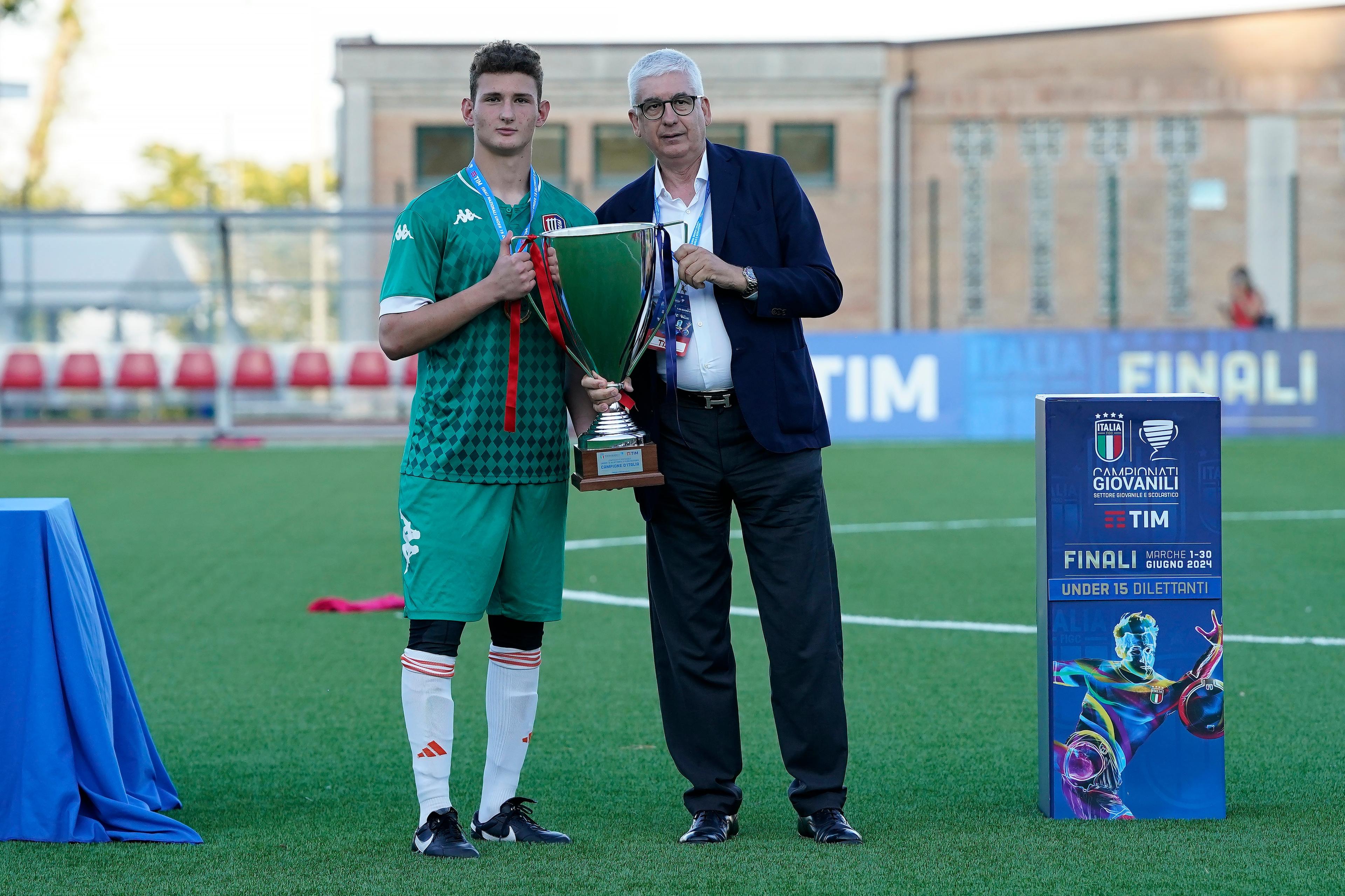 RECANATI, ITALY - JUNE 28: <> during the U15 Amateurs Final match between Alcione and Tor Tre Teste on June 28, 2024 in Recanati, Italy. (Photo by Danilo Di Giovanni/Getty Images)