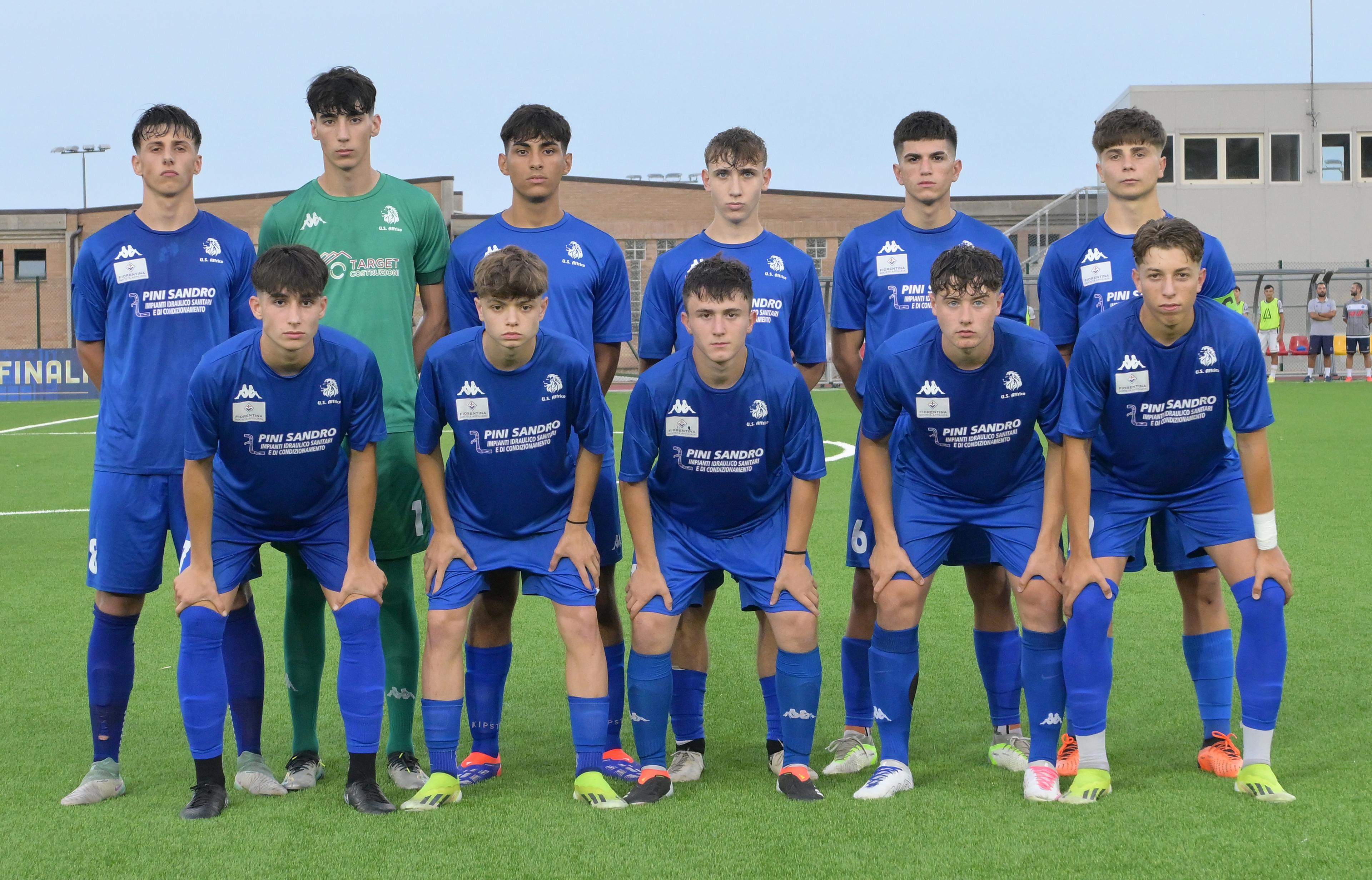 RECANATI, ITALY - JUNE 29: Team of Affrico prior the U17 Amateurs Final match between Levante Azzurro and Affrico at Stadio Nicola Tubaldi on June 29, 2024 in Recanati, Italy. (Photo by Giuseppe Bellini/Getty Images)