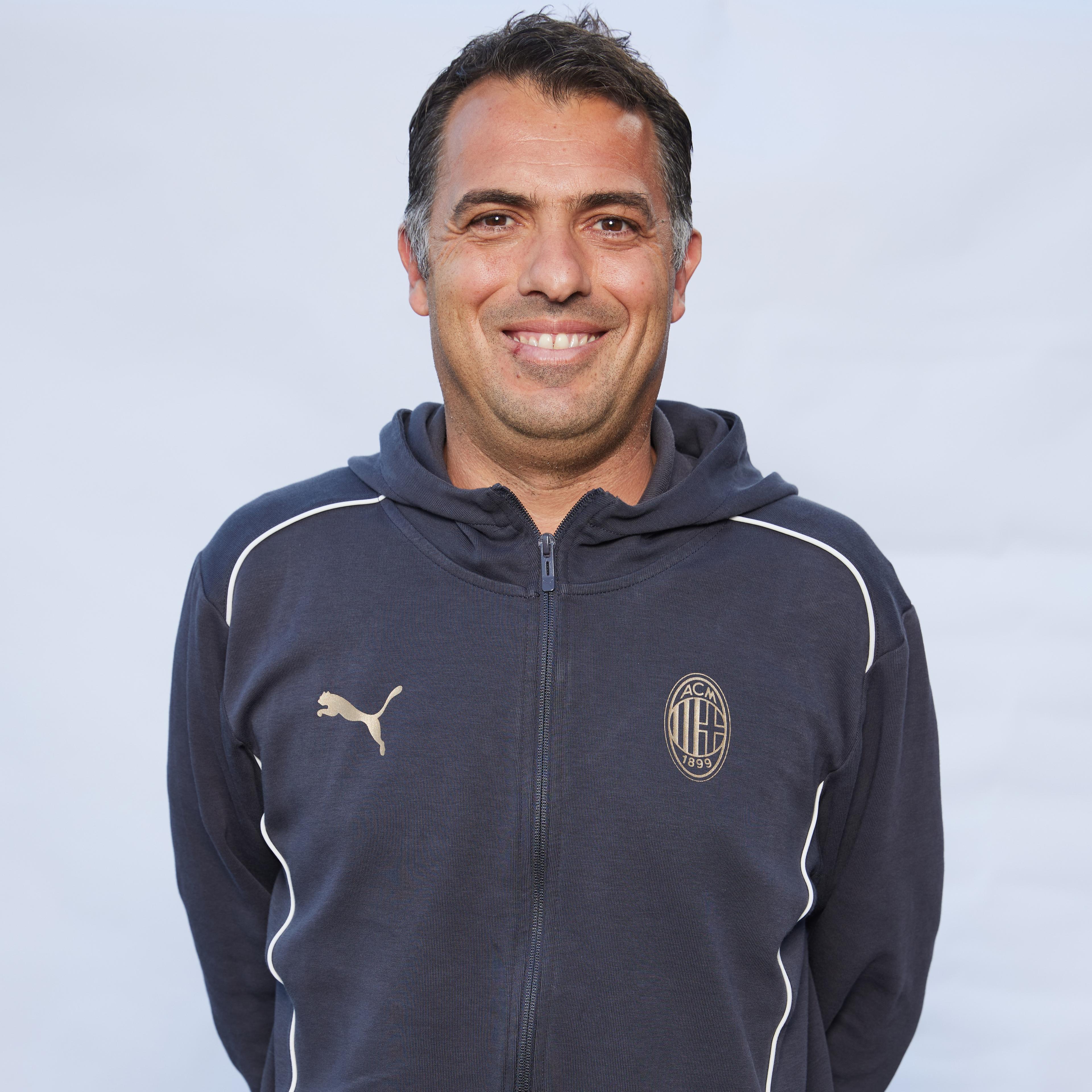 MILAN, ITALY - OCTOBER 30: Marco Visconti of AC Milan U18 poses a for photo at Vismara PUMA House of Football on October 30, 2024 in Milan, Italy. (Photo by Francesco Scaccianoce/AC Milan via Getty Images)