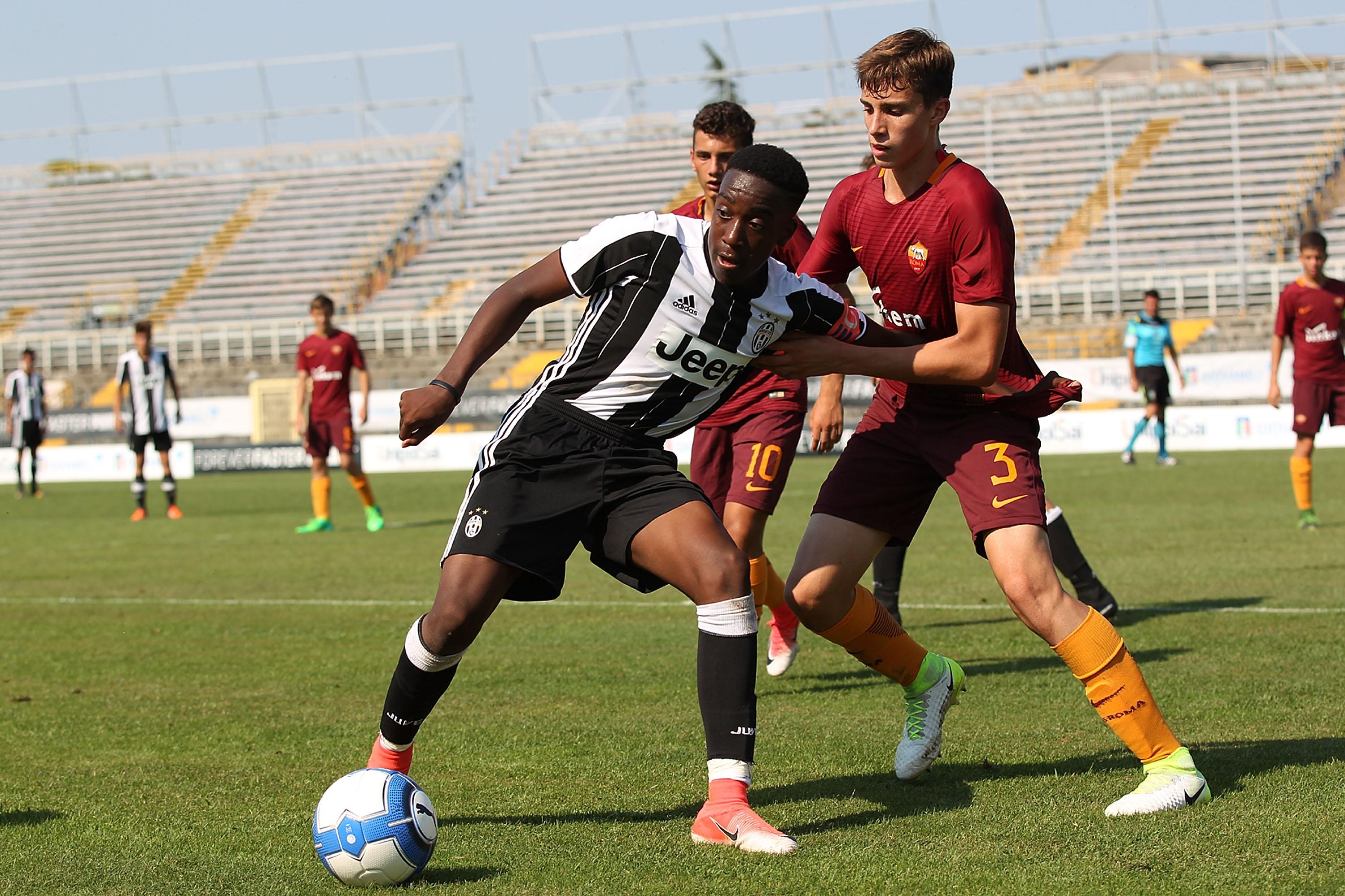 during the U15 Serie A Semifinal match between AS Roma and Juventus FC on June 13, 2017 in Forli, Italy.