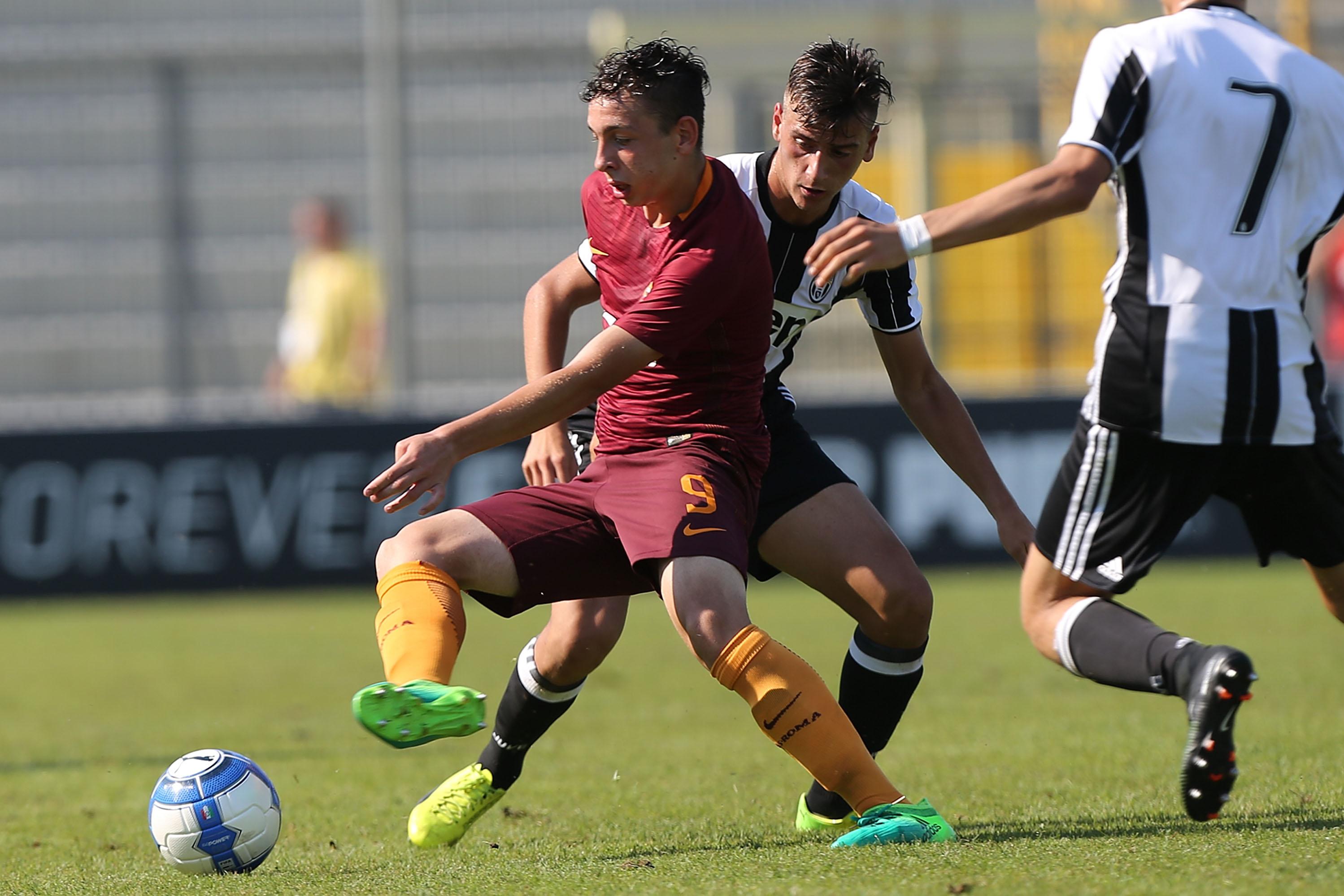 during the U15 Serie A Semifinal match between AS Roma and Juventus FC on June 13, 2017 in Forli, Italy.