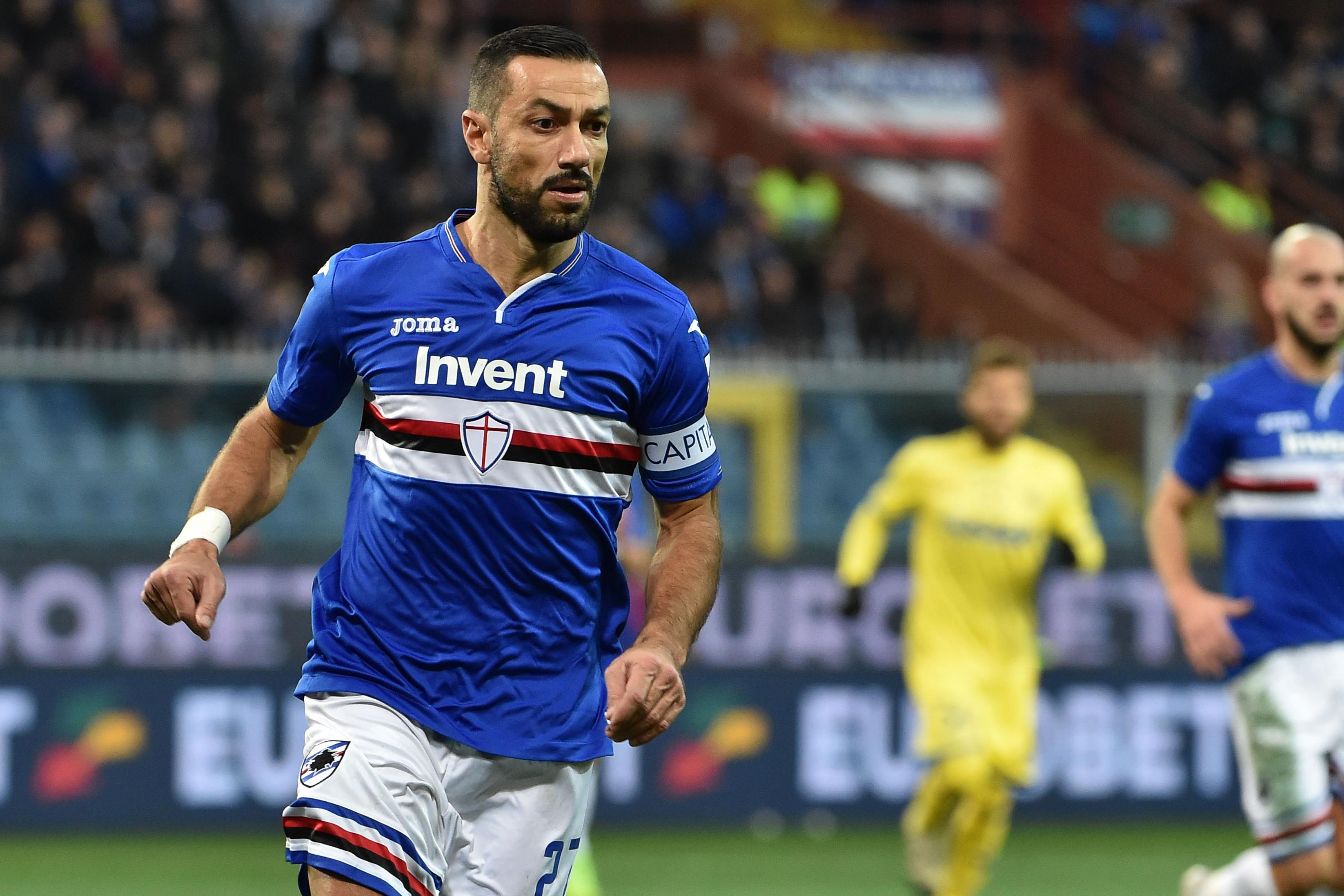 GENOA, ITALY - DECEMBER 26: Fabio Quagliarella of Sampdoria looks on during the Serie A match between UC Sampdoria and Chievo Verona at Stadio Luigi Ferraris on December 26, 2018 in Genoa, Italy. (Photo by Paolo Rattini/Getty Images)