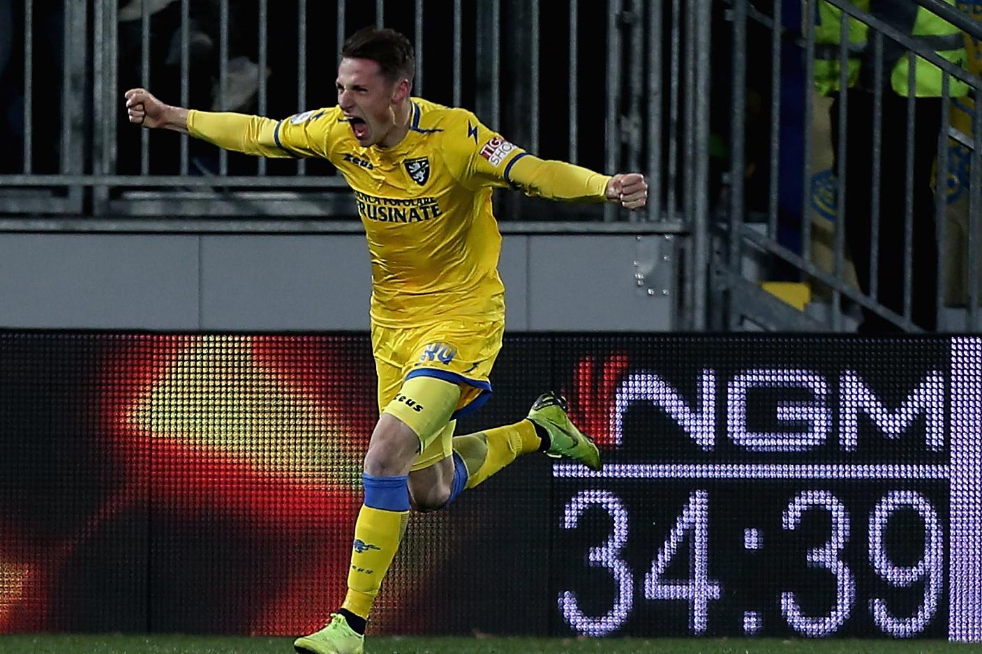 Grande impatto di Andrea Pinamonti nella sfida tra Frosinone e Roma