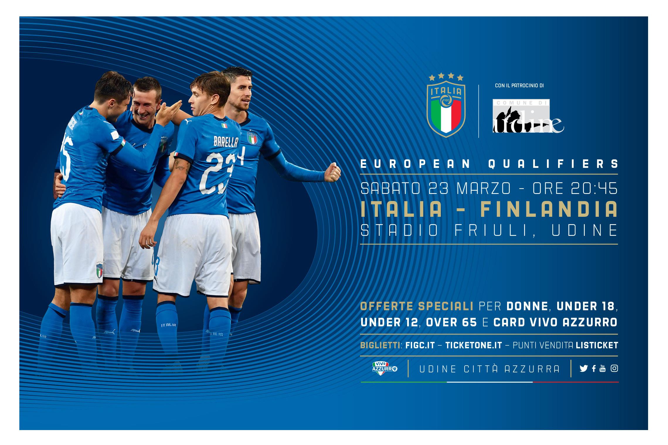European Qualifiers: sono in vendita i tagliandi per Italia-Finlandia a Udine!
