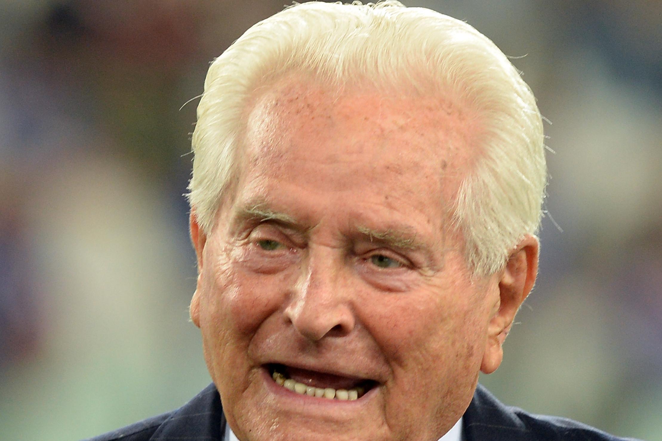 TURIN, ITALY - SEPTEMBER 10:  Giampiero Boniperti attends the FIFA 2014 World Cup Qualifier group B match between Italy and Czech Republic  at Juventus Arena on September 10, 2013 in Turin, Italy.  (Photo by Claudio Villa/Getty Images)
