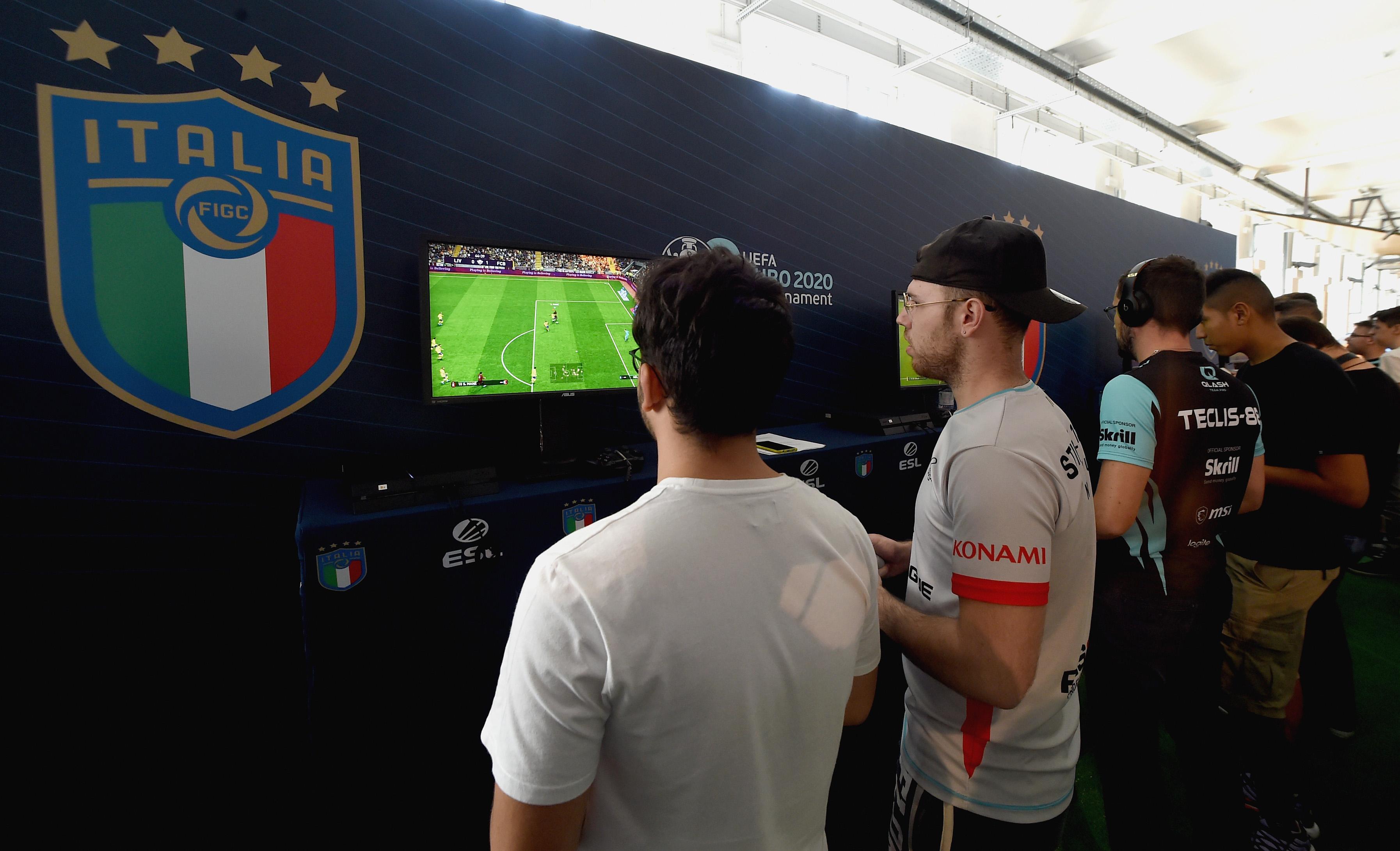 MILAN, ITALY - SEPTEMBER 30: Atmosphere during the Italy eFootball Pro Evolution Soccer 2020 Team Selection at BASE Milano on September 30, 2019 in Milan, Italy. (Photo by Pier Marco Tacca/Getty Images)