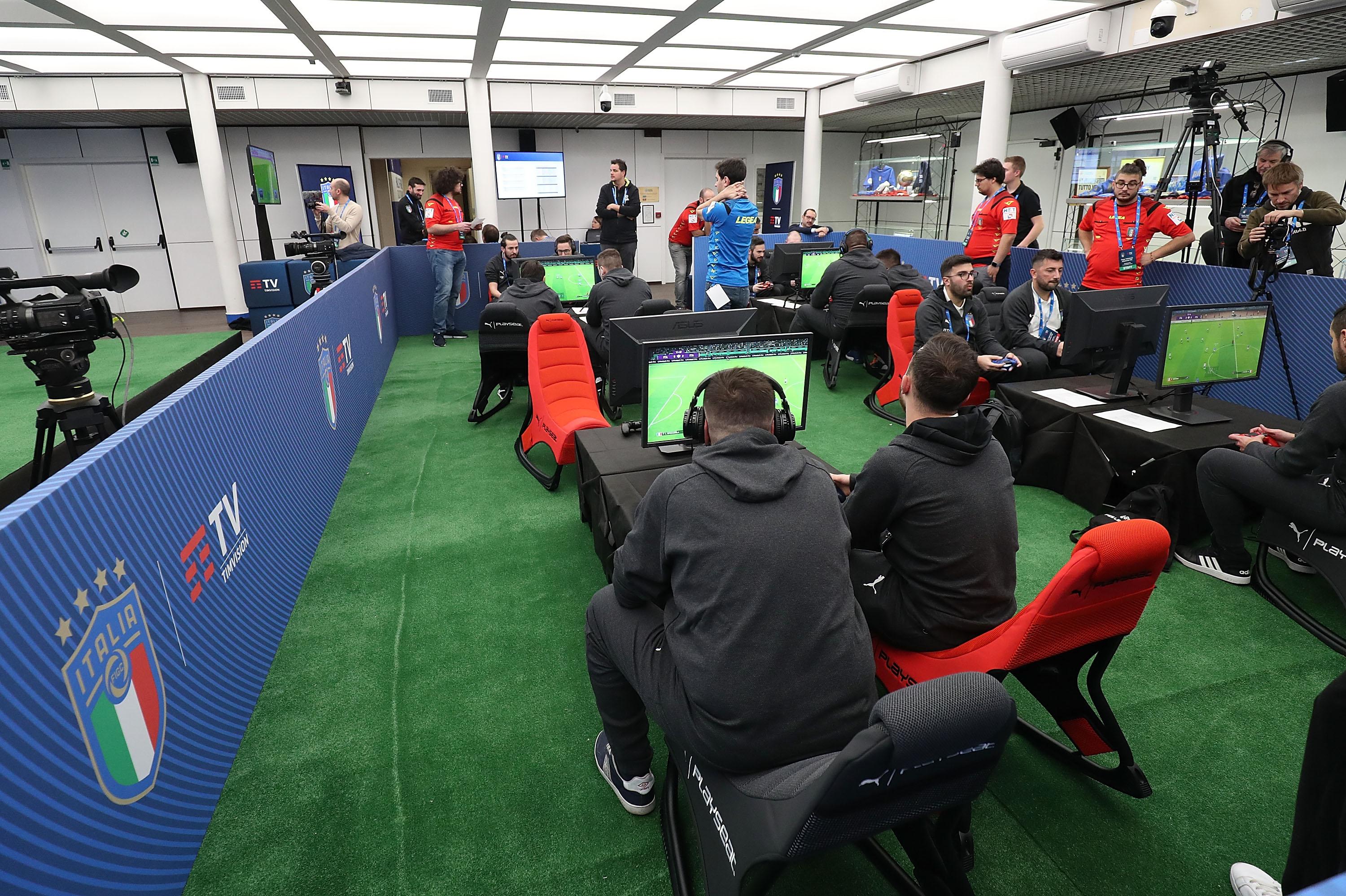 during the FIGC eSport National Team 'eNazionale Timvision' Unveiling at Centro Tecnico Federale di Coverciano on January 18, 2020 in Florence, Italy.