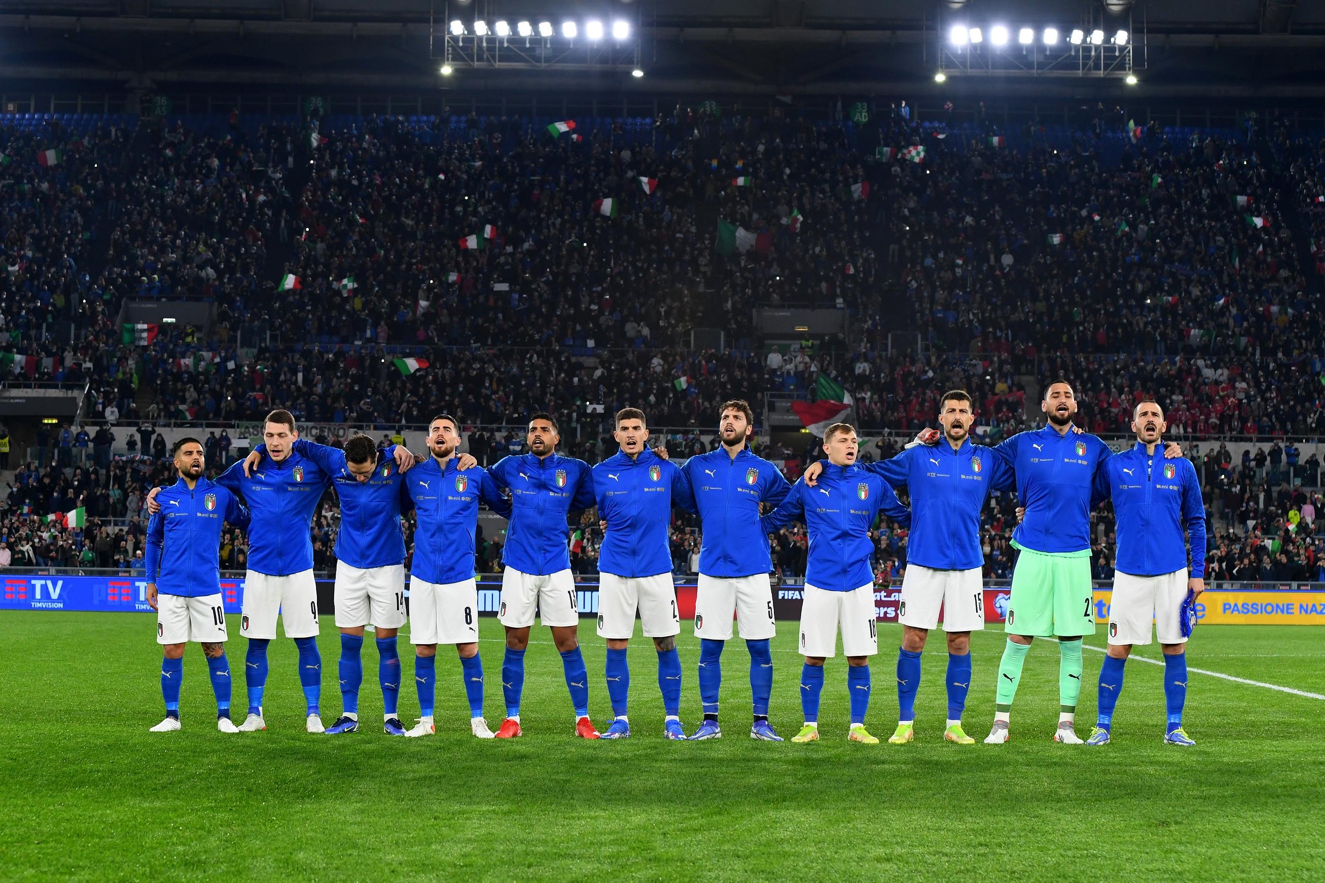 ROME, ITALY - NOVEMBER 12: during the 2022 FIFA World Cup Qualifier match between Italy and Switzerland at Stadio Olimpico on November 12, 2021 in Rome, . (Photo by Claudio Villa/Getty Images)