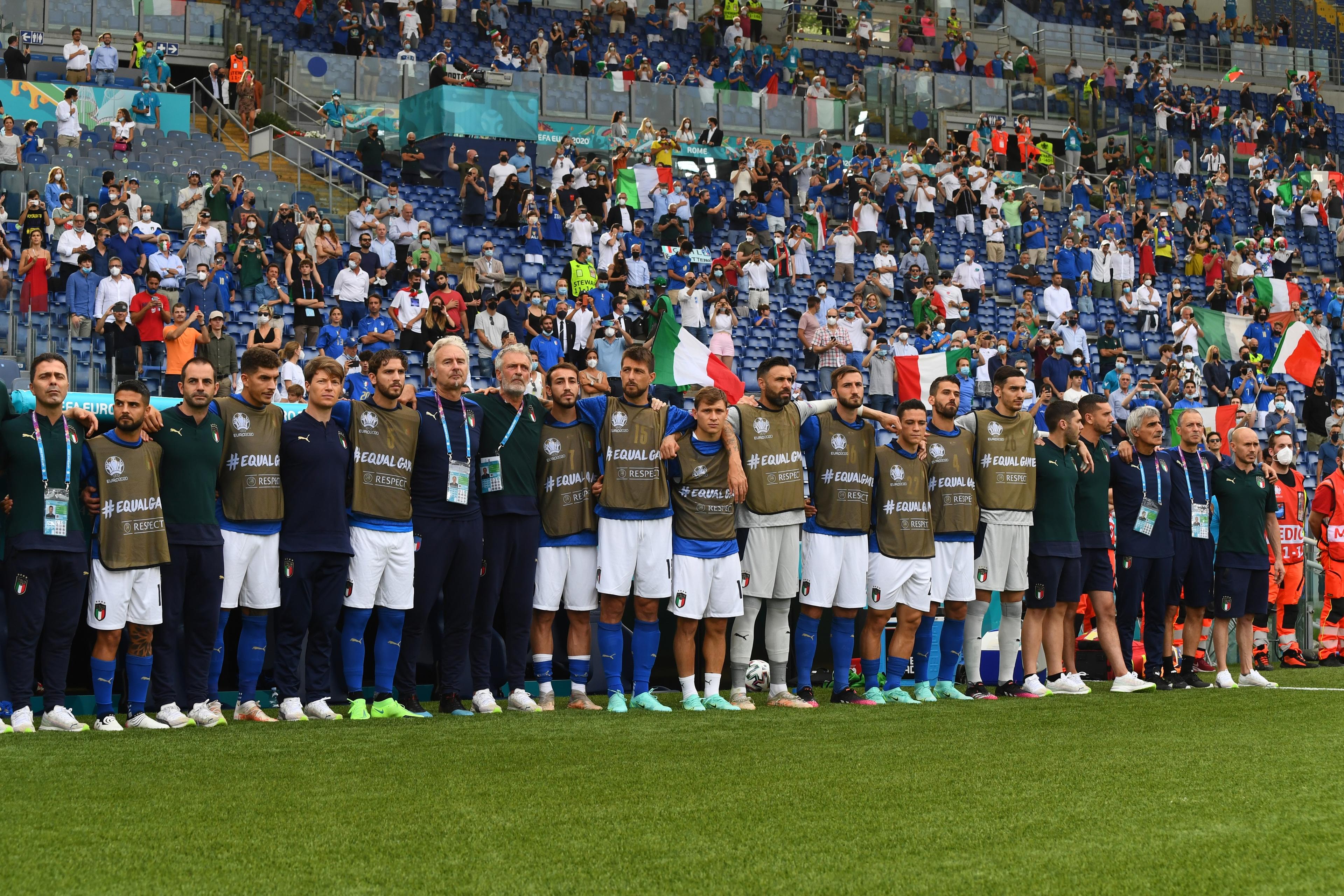 ROME, ITALY - JUNE 20: <<enter caption here>> during the UEFA Euro 2020 Championship Group A match between Italy and Wales at Olimpico Stadium on June 20, 2021 in Rome, Italy. (Photo by Claudio Villa/Getty Images)