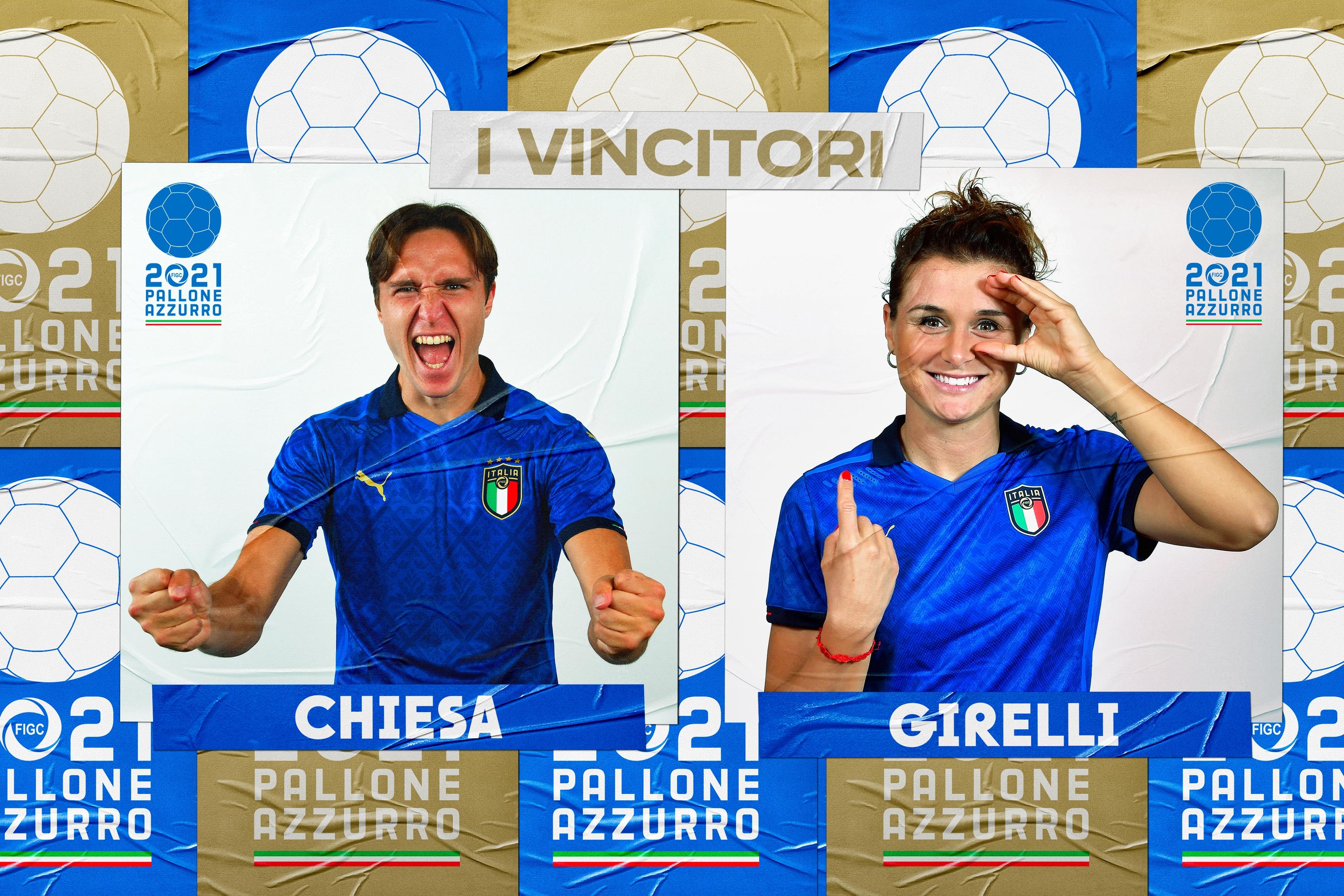 Pallone Azzurro 2021: vincono Federico Chiesa e Cristiana Girelli!