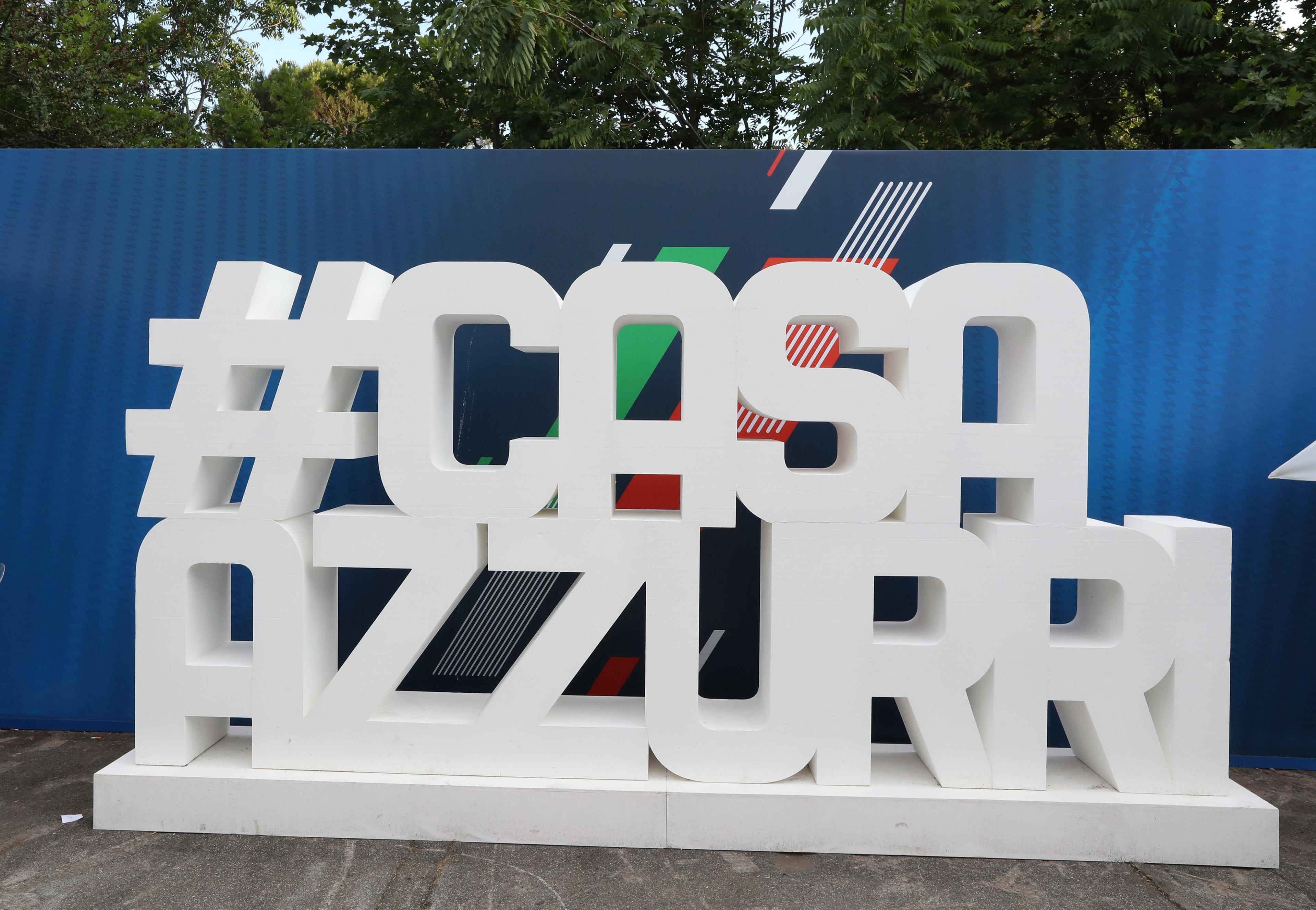 ROME, ITALY - JUNE 21: 'Casa Azzurri' at pratibus district on June 21, 2021 in Rome, Italy. (Photo by Paolo Bruno/Getty Images)