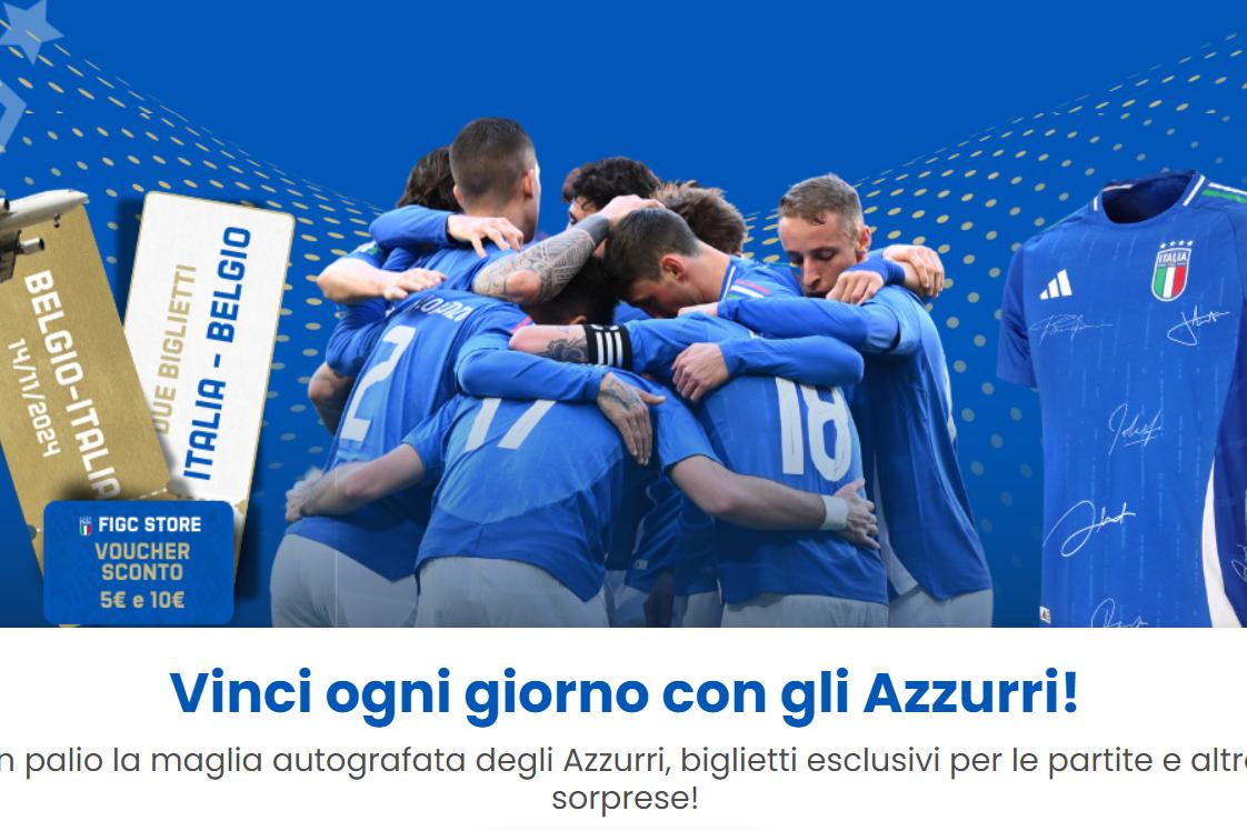 'Vinci con gli Azzurri!\". Al via un concorso per i tifosi della Nazionale: fino al 24 giugno in palio tantissimi premi