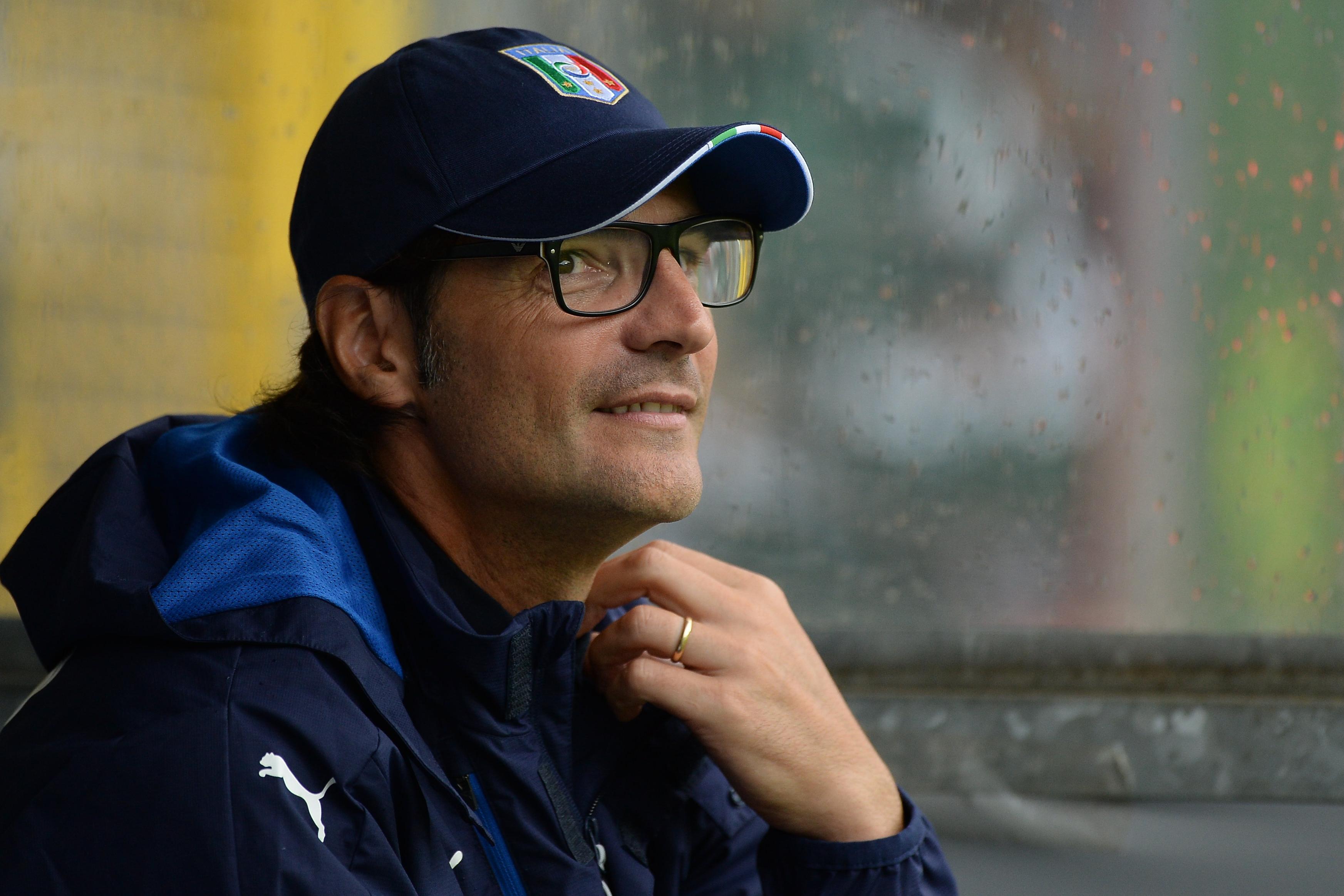 Manager of Italy Paolo Vanoli ahead of their UEFA European Under-19 Championship semi final match against England