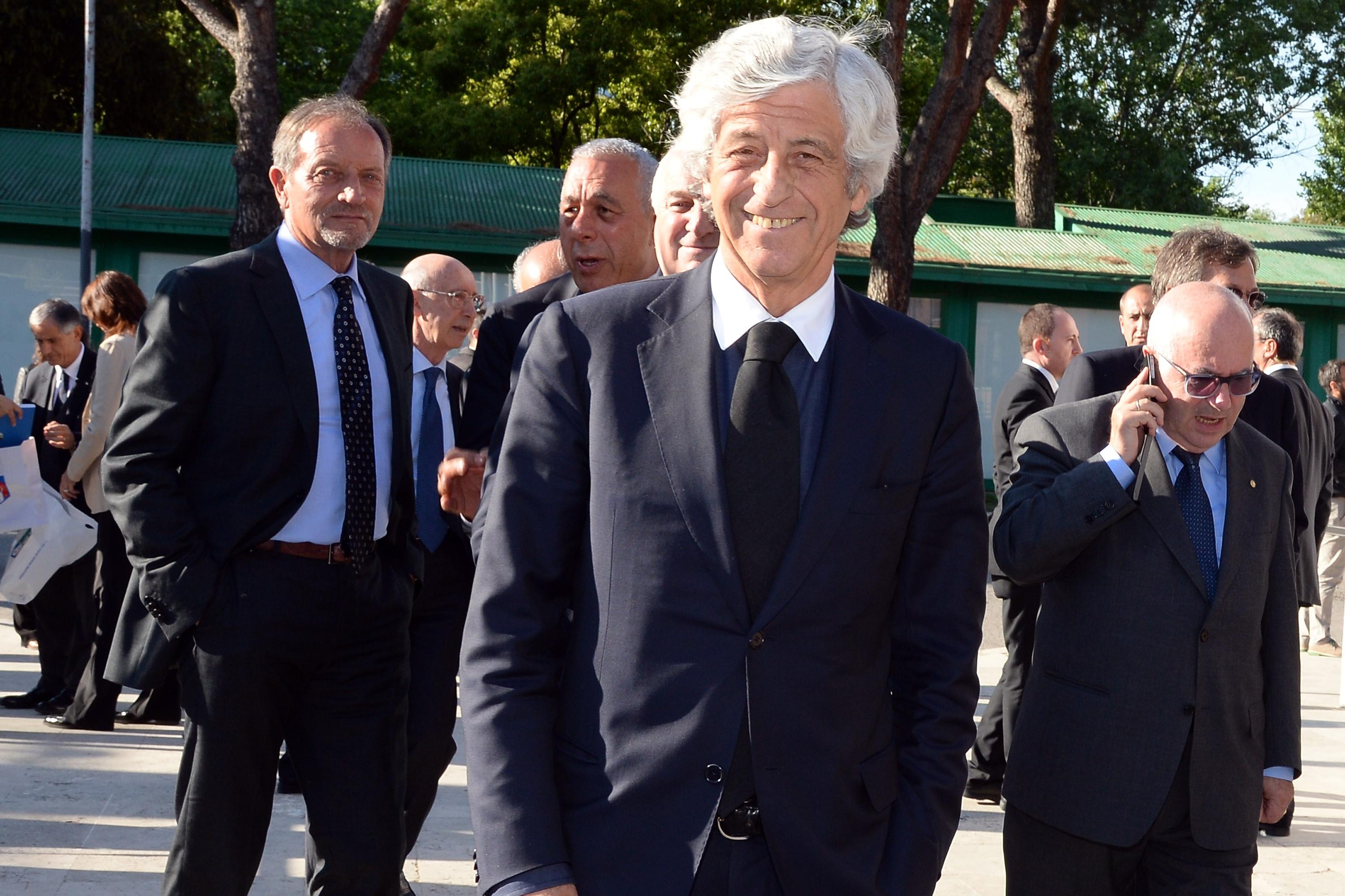 ROME, ITALY - MAY 05:  Gianni Rivera during the opening Italian Football Federation Exhibition at Auditorium Parco Della Musica on May 5, 2014 in Rome, Italy.  (Photo by Claudio Villa/Getty Images)