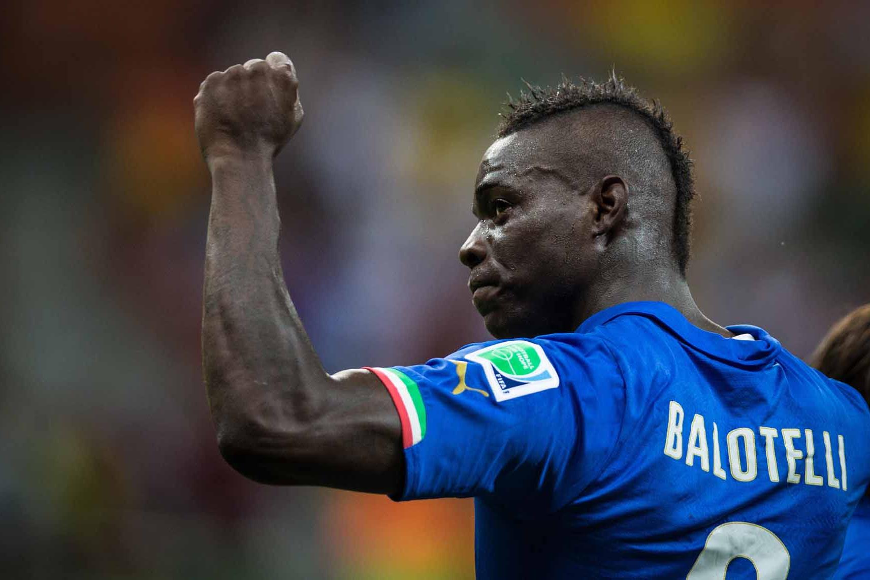 foto IPP/fotoarena MANAUS   14/06/2014: mondiali di calcio \\rInghilterra - Italia \\rnella foto : il dopo gol di mario Balotelli  