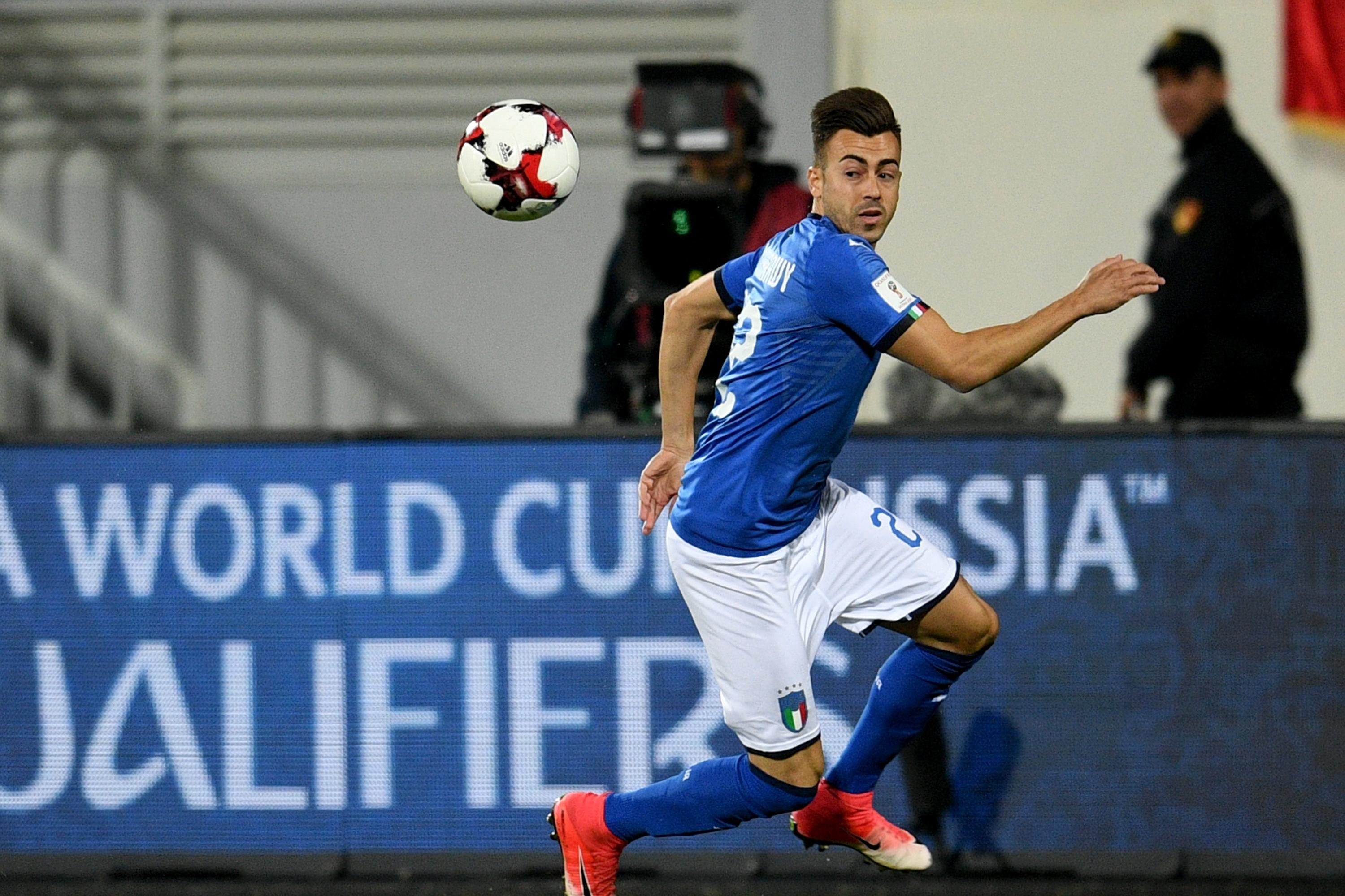 SHKODER, ALBANIA - OCTOBER 09:  Stephan El Shaarawy of Italy in action during the FIFA 2018 World Cup Qualifier between Albania and Italy at Loro Borici Stadium on October 9, 2017 in Shkoder, Albania.  (Photo by Claudio Villa/Getty Images)