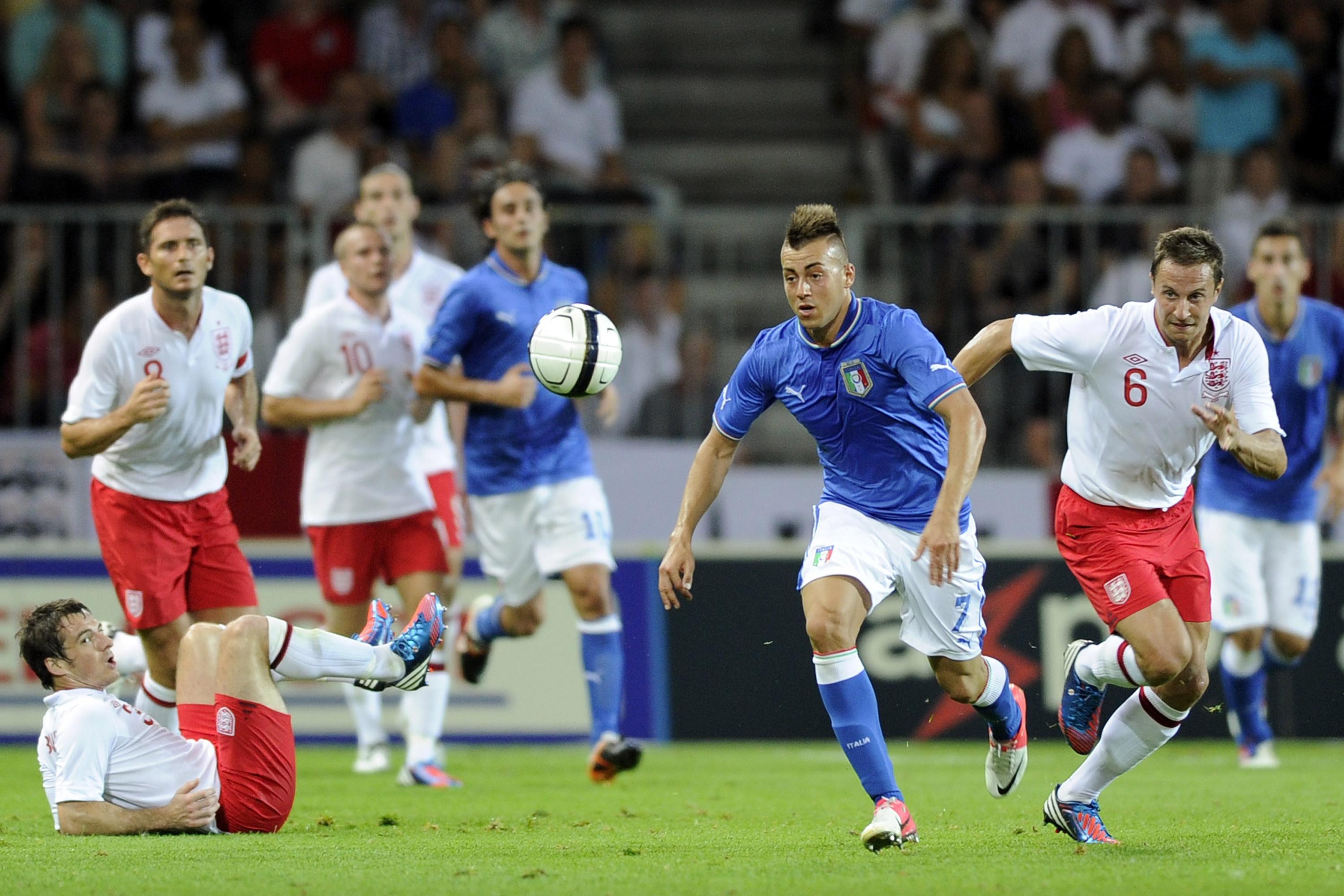 BERN, SWITZERLAND - AUGUST 15:  Stephan El Shaarawy of Italy in action during the international friendly match between England and Italy at Stade de Suisse, Wankdorf on August 15, 2012 in Bern, Switzerland.  (Photo by Claudio Villa/Getty Images)