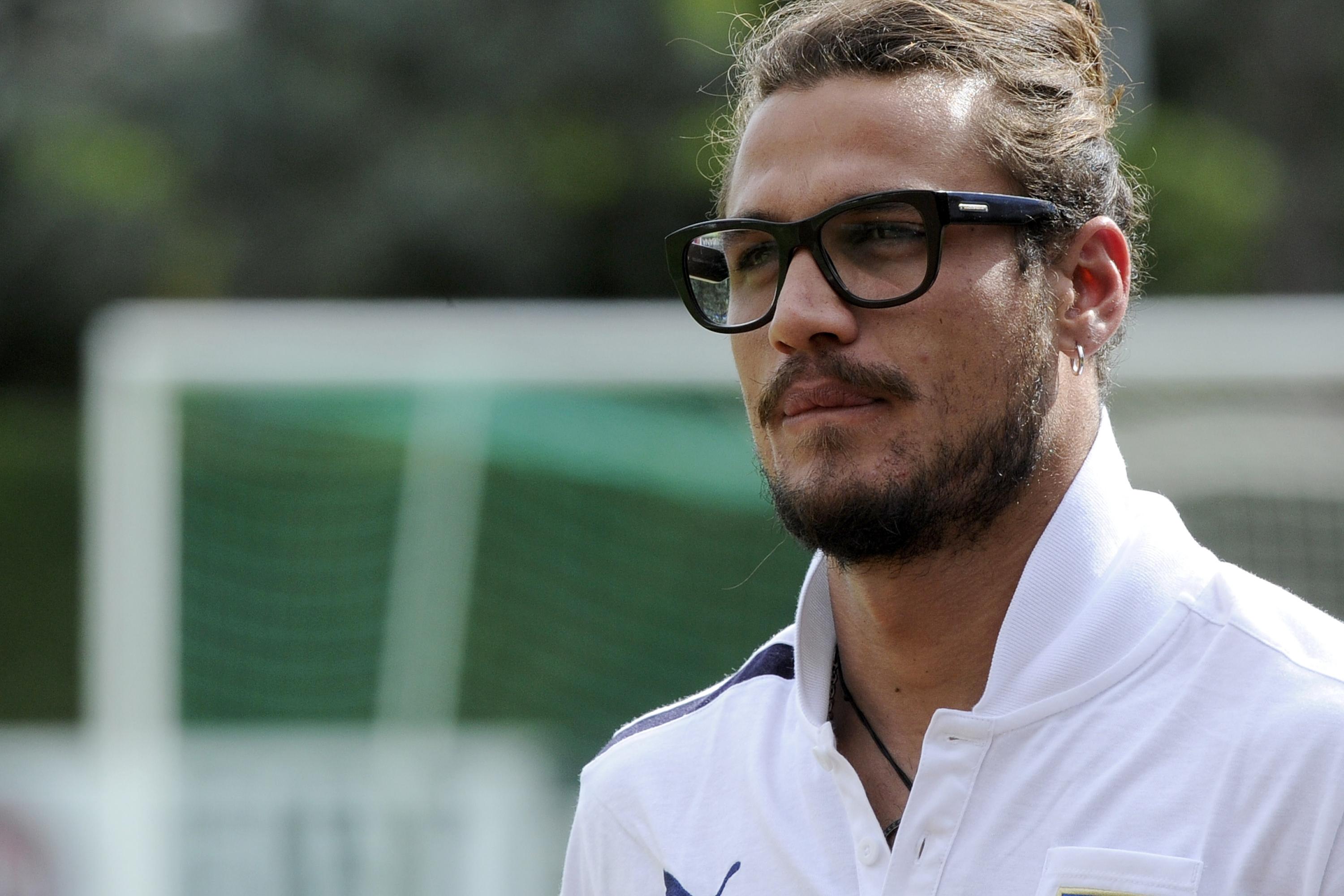 FLORENCE, ITALY - SEPTEMBER 03:  Pablo Osvaldo of Italy arrives for a training session at Coverciano on September 3, 2012 in Florence, Italy.  (Photo by Claudio Villa/Getty Images)