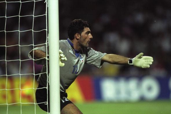 8 Jun 1997: Portrait of Italian goalkeeper Gianluca Pagliuca during a Tournoi de France match against Brazil in Lyon, France. The match ended in a 3-3 draw. \\\\ Mandatory Credit: Shaun Botterill/Allsport