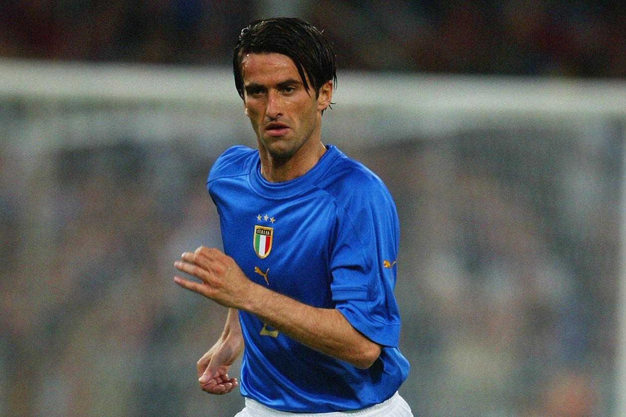 GENOVA, ITALY - APRIL 28:  Christain Panucci of Italy in action during an International Friendly match between Italy and Spain at the Luigi Ferraris Stadium on April 28, 2004 in Genova, Italy  (Photo by Jamie McDonald/Getty Images)