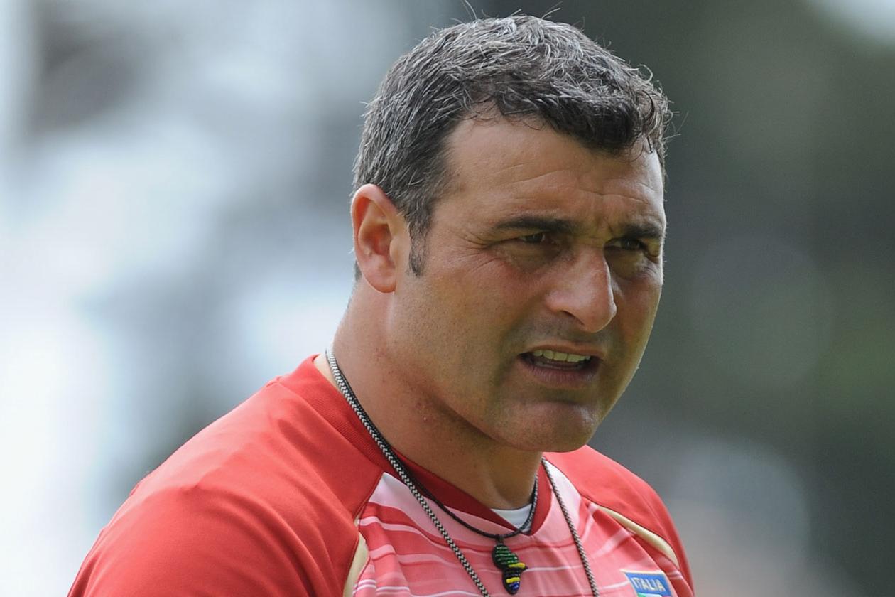 TOULON, FRANCE - JUNE 02:  Assistant coach Angelo Peruzzi of Italy gestures during an Italian U-21 training session at Stade de Bon Rencontre on June 2, 2011 in Toulon, France.  (Photo by Valerio Pennicino/Getty Images)