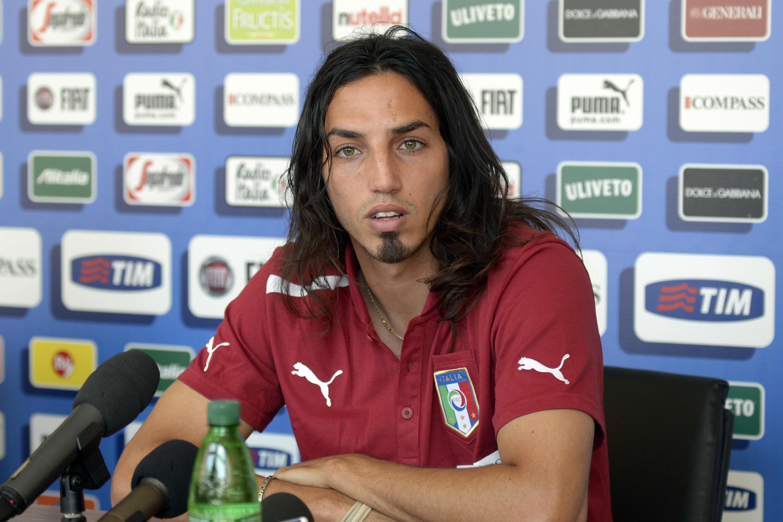 FLORENCE, ITALY - MAY 21:  Ezequiel Schelotto of Italy attends a press conference at Coverciano on May 21, 2012 in Florence, Italy.  (Photo by Claudio Villa/Getty Images)