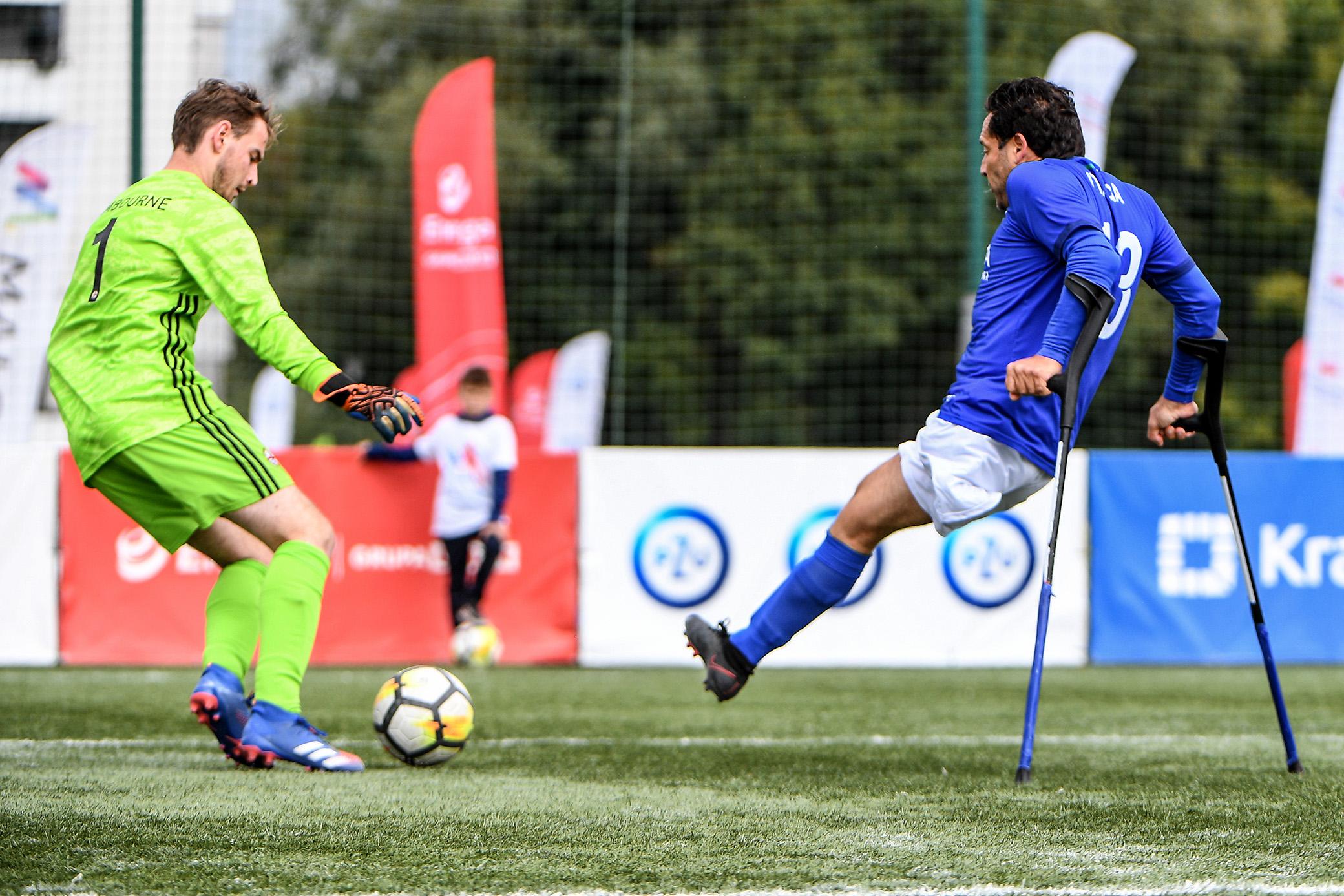 Cracovia, 12-19 Settembre 2021\\rCampionati Europei calcio Amputato\\rnella foto : Gianni Sasso\\rFoto Augusto Bizzi\\r
