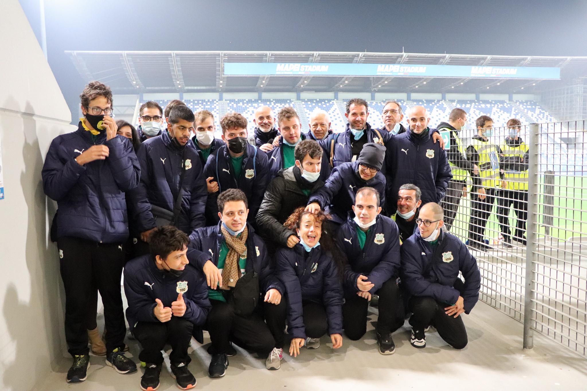 Gli atleti del Sassuolo FS al Mapei Stadium per Sassuolo-Venezia