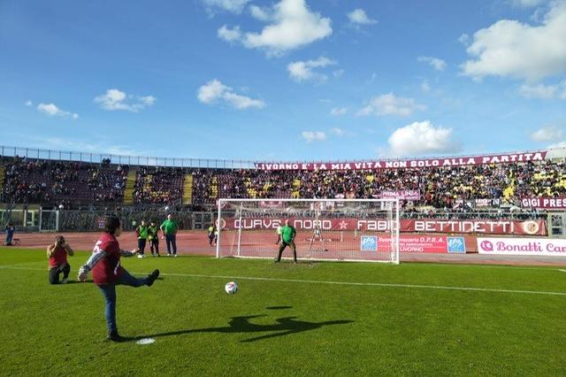 Emozioni forti, e tanti applausi, per i ragazzi della Nuova Arlecchino allo stadio di Livorno