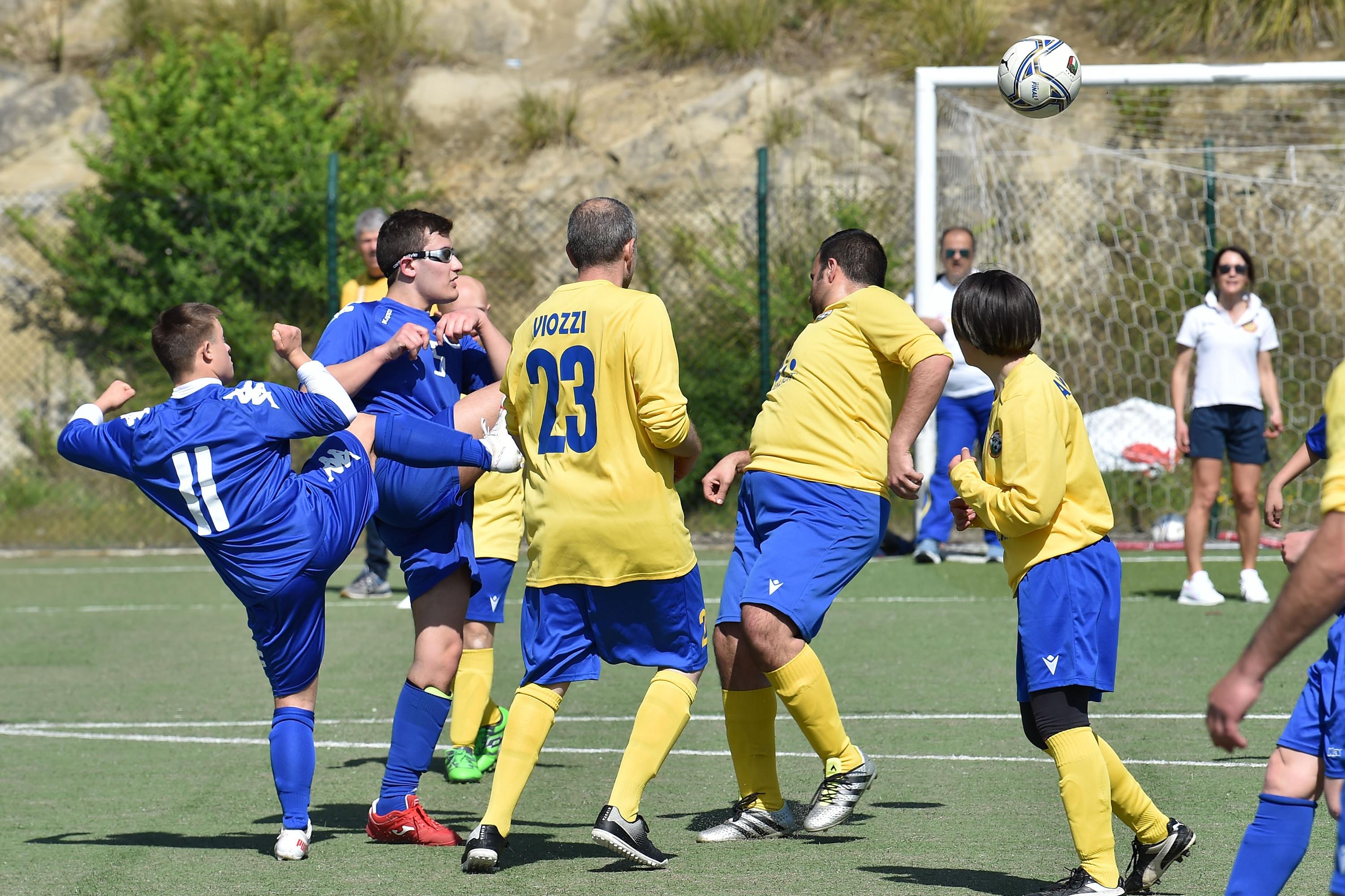 ASCOLI PICENO, ITALY - MAY 06:  A game action during FIGC DCPS Tournament Finals - Marche on May 6, 2023 in Ascoli Piceno, Italy.  (Photo by Giuseppe Bellini/Getty Images)